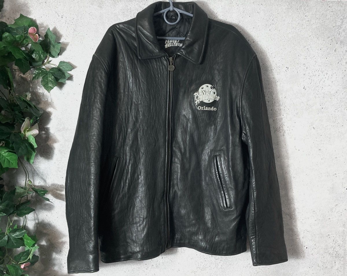 Vintage PLANET HOLLYWOOD LEATHER VINTAGE JACKET Grailed