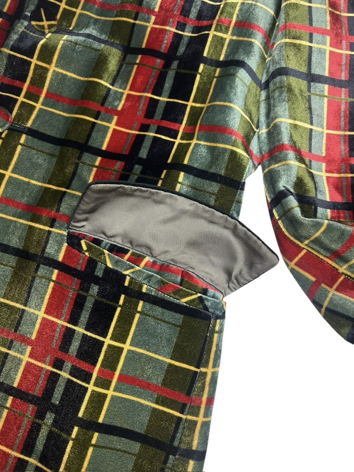 Jean Paul Gaultier F/W 97 Velvet Tartan Coat Size US M / EU 48-50 / 2 - 6 Thumbnail