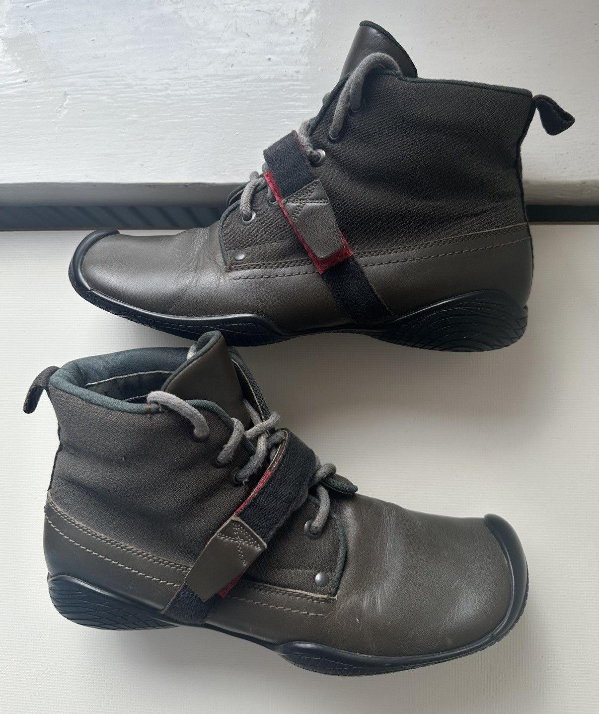 Prada Prada FW99 Leather square toe strap military boots Size US 8 / IT 38 - 4 Thumbnail