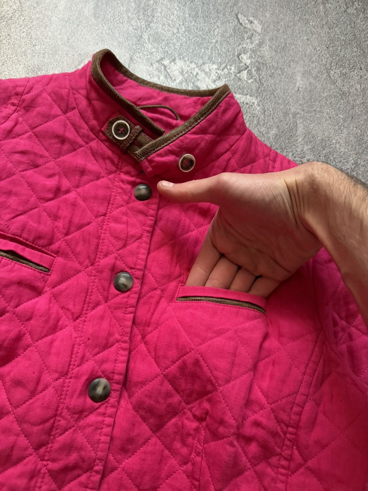 Schneiders Schneiders salzburg pink quilted jacket button up bomber Size L / US 10 / IT 46 - 9 Thumbnail