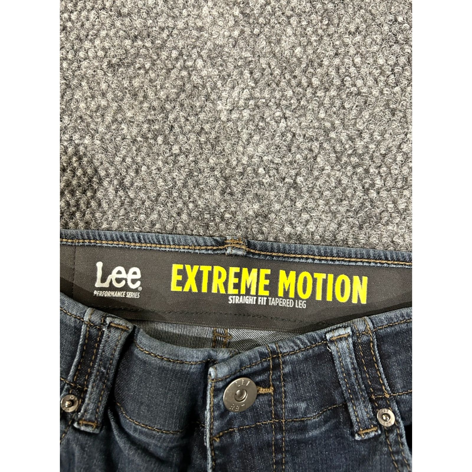 Lee Lee Extreme Motion Jeans Mens 32x30 Blue Denim Slim Straight Fit Stretch 5-Pocket Zipper Pocket Lee American Jeans Regular Mens Size US 32 / EU 48 - 3 Thumbnail