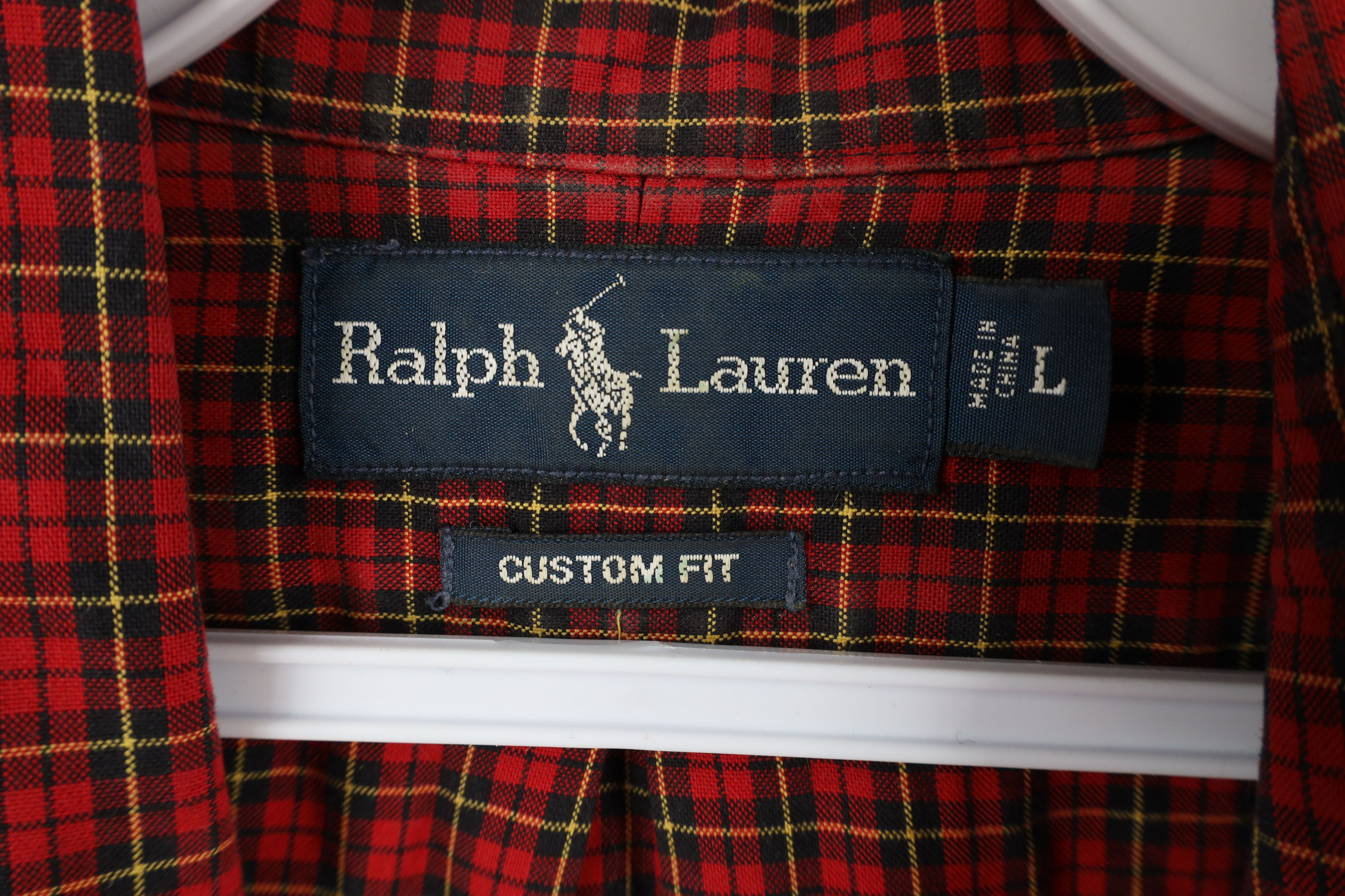 Ralph Lauren × Vintage Vintage 90s Ralph Lauren Collared Button Down Shirt Plaid Size US L / EU 52-54 / 3 - 7 Thumbnail