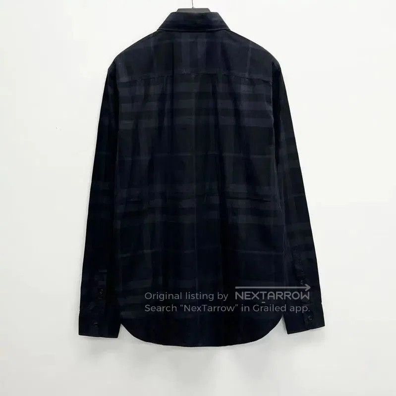 Burberry Burberry Men's Black Gray Plaid Long Sleeve Shirt. Size US M / EU 48-50 / 2 - 2 Thumbnail