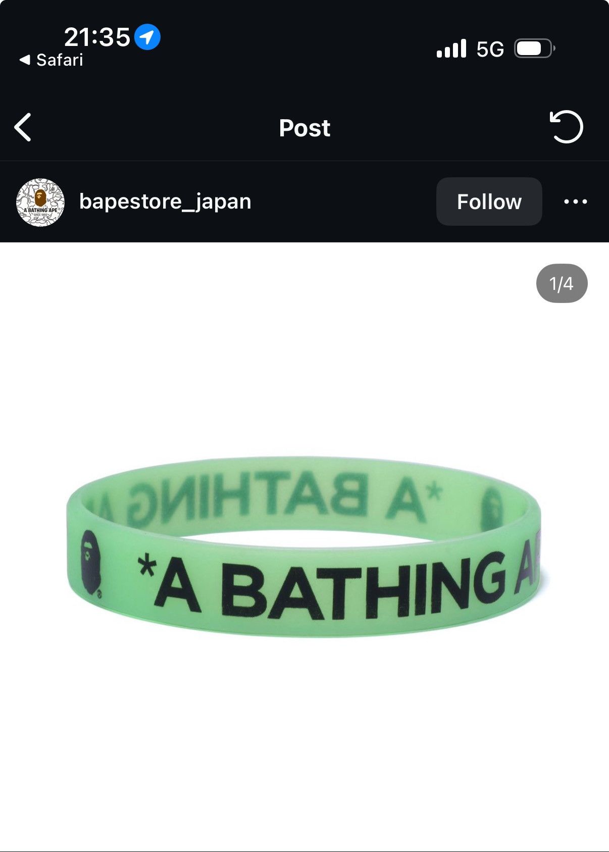 Bape Bape - Rubber Band 2024 (Green) Size ONE SIZE - 3 Thumbnail