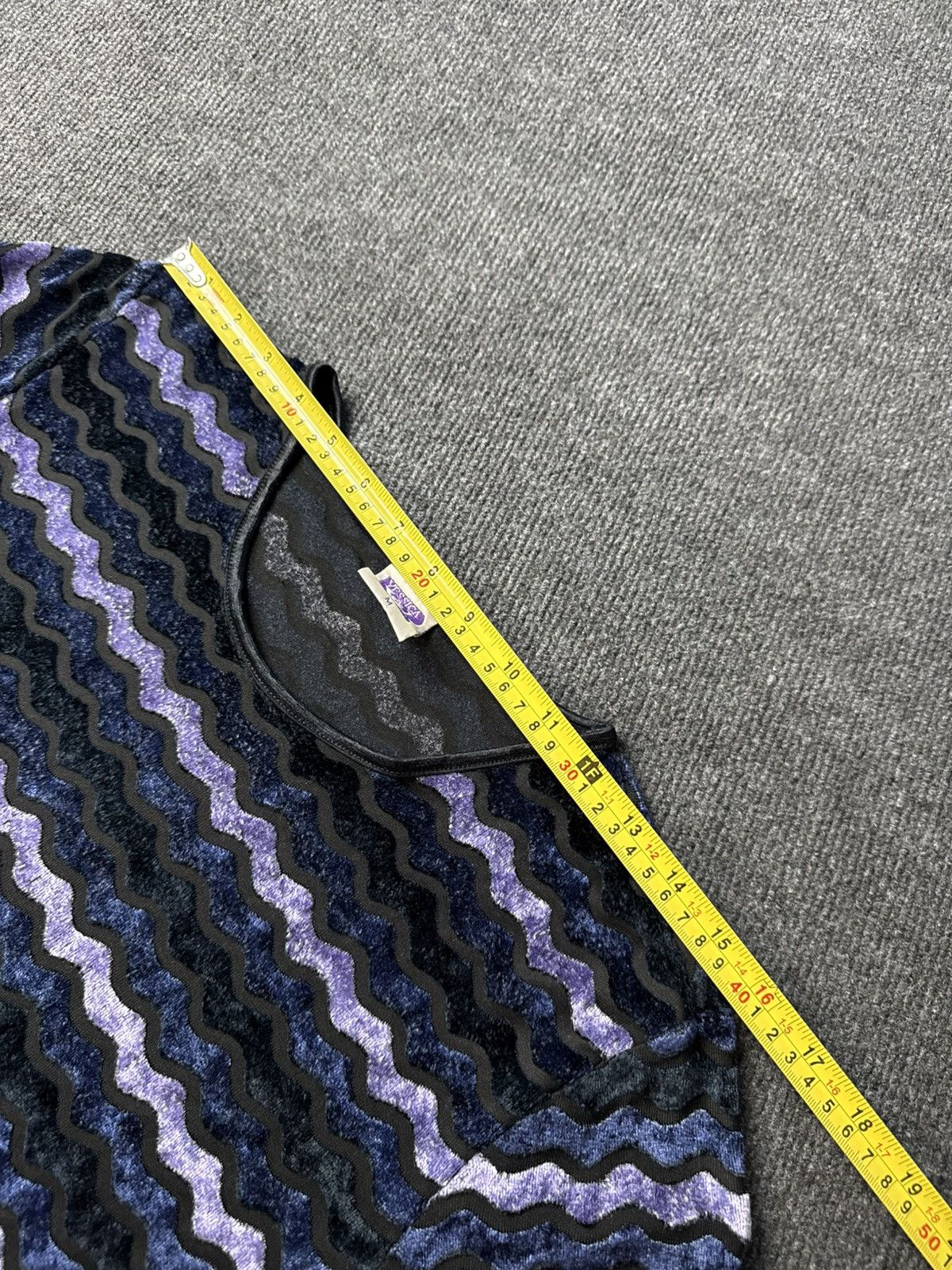 Japanese Brand Avant Garde 90s Y2K Mesh Wave Longsleeve Purple Grunge Top Size M / US 6-8 / IT 42-44 - 15 Thumbnail