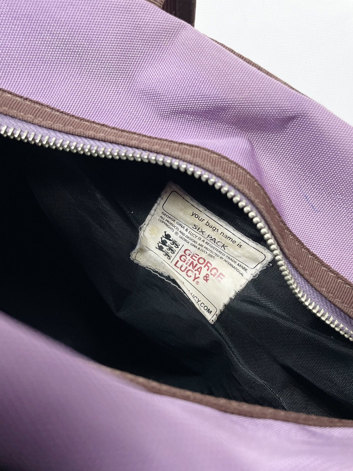 Japanese Brand George Gina & Lucy Six Pack Vintage Purple Carabiner Bag GGL Size ONE SIZE - 11 Thumbnail