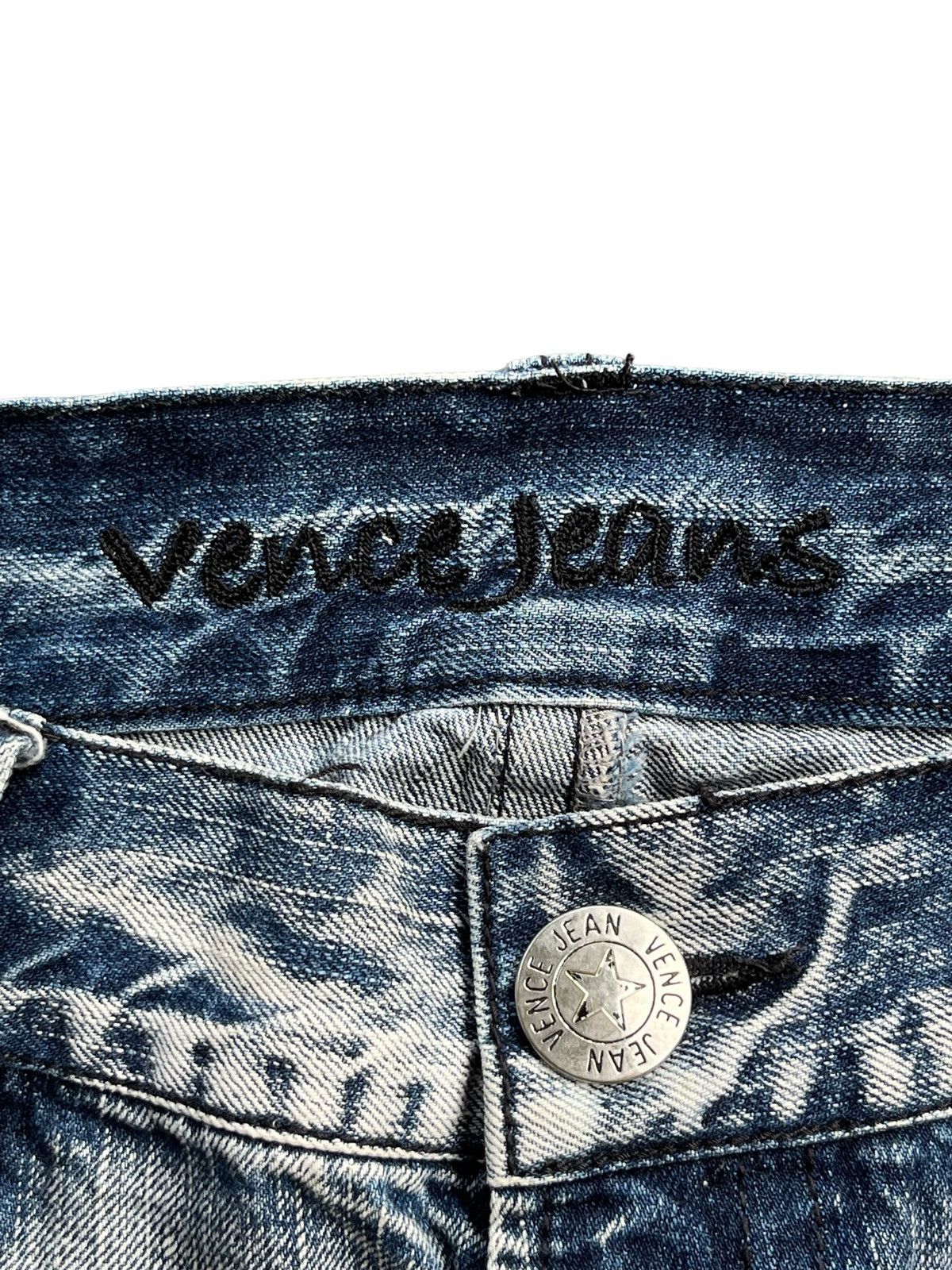Japanese Brand Vintage Japanese Blue Way Distressed Sky Bomber Style Jean Size US 32 / EU 48 - 8 Thumbnail