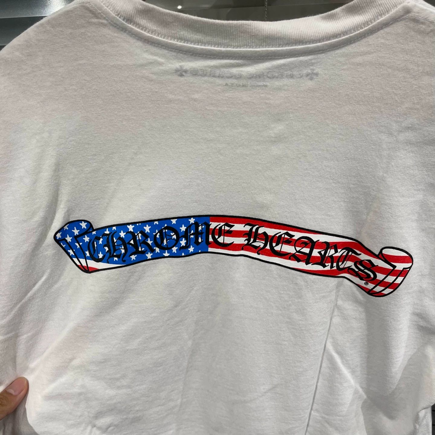 Chrome Hearts Chrome Hearts Mattyboy Flag Scroll White L Tee 99N #11313 Size US L / EU 52-54 / 3 - 7 Thumbnail