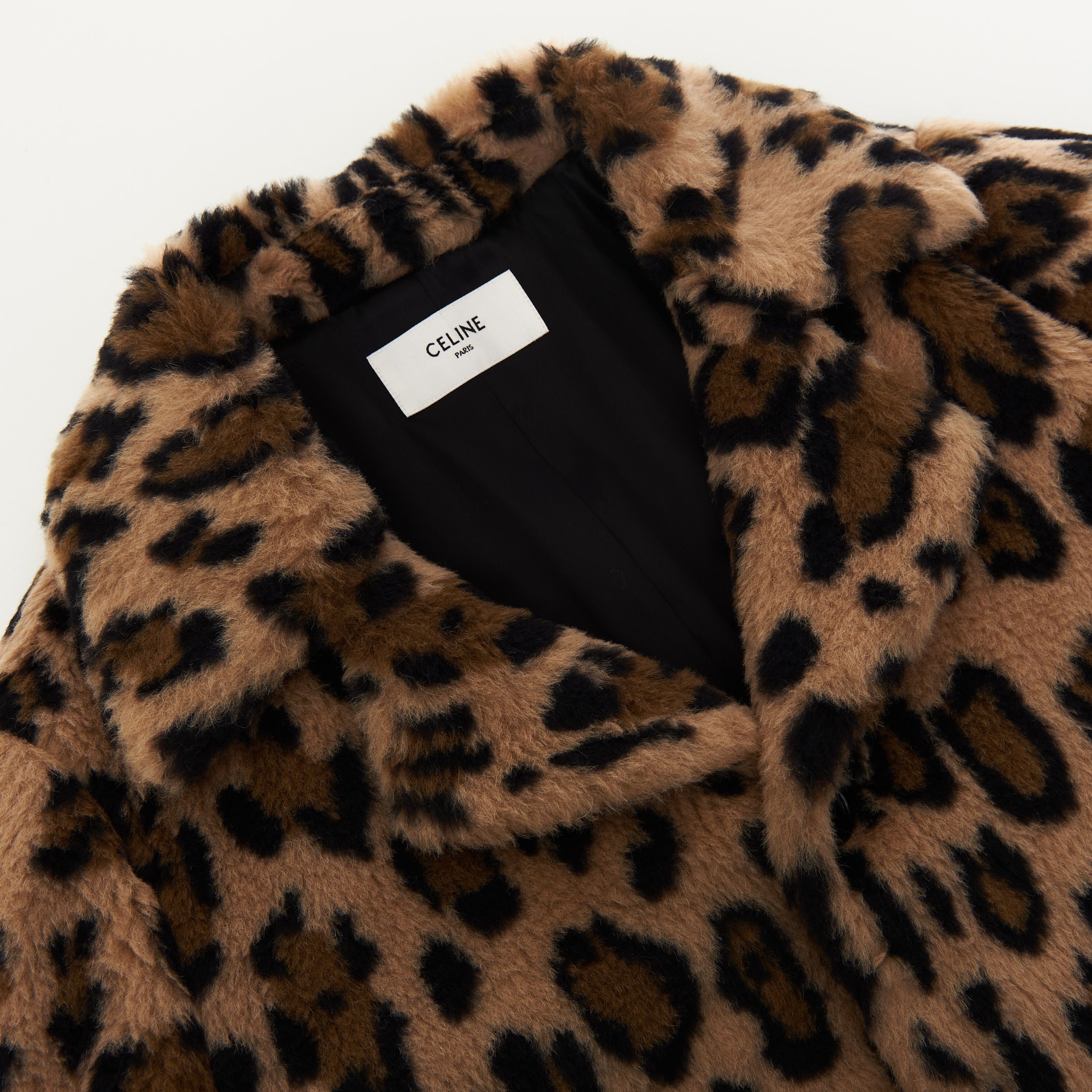Celine Oversized MAC Coat In Leopard Print Alpaca Size US S / EU 44-46 / 1 - 10 Thumbnail