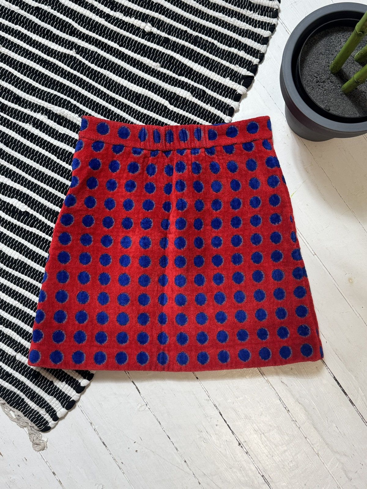 Miu Miu VINTAGE MIU MIU POLKA DOT TERRY MINI SKIRT Size 27" / US 4 / IT 40 - 9 Thumbnail