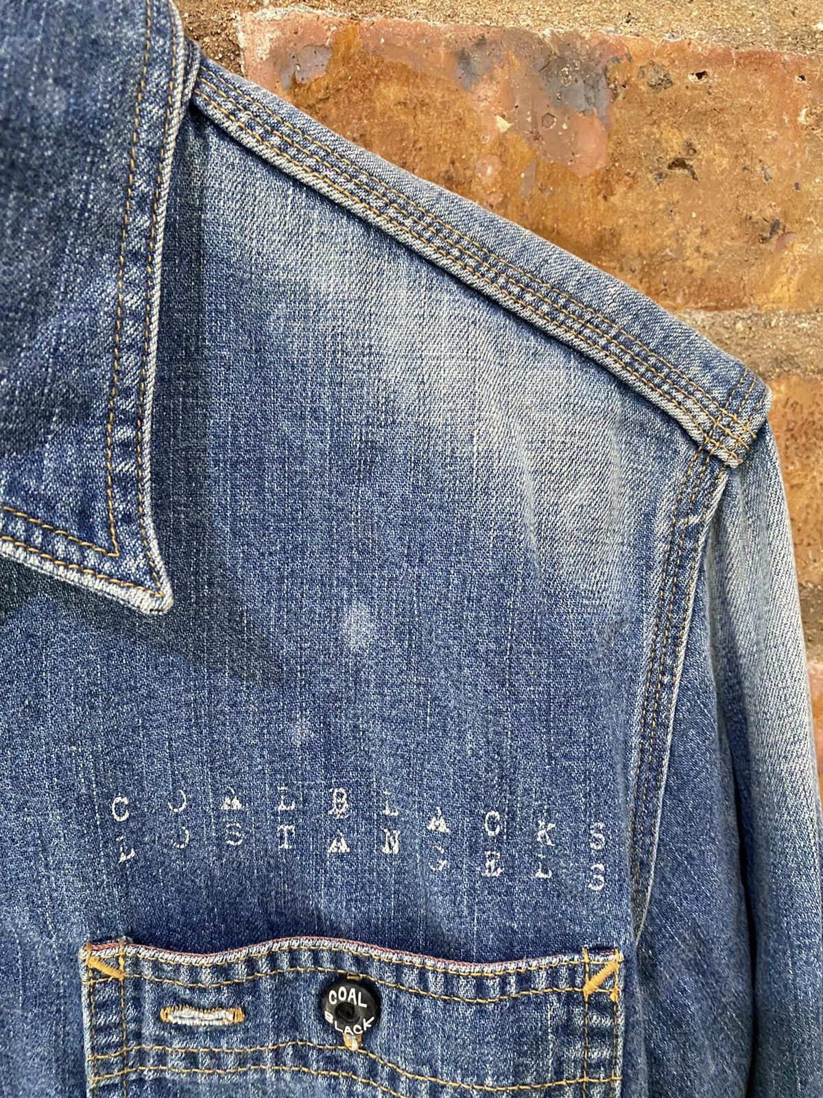 Mastermind Japan 2000s 🔥 Coal Black Los Angeles Rustic Faded Denim Distresse Size US M / EU 48-50 / 2 - 8 Thumbnail