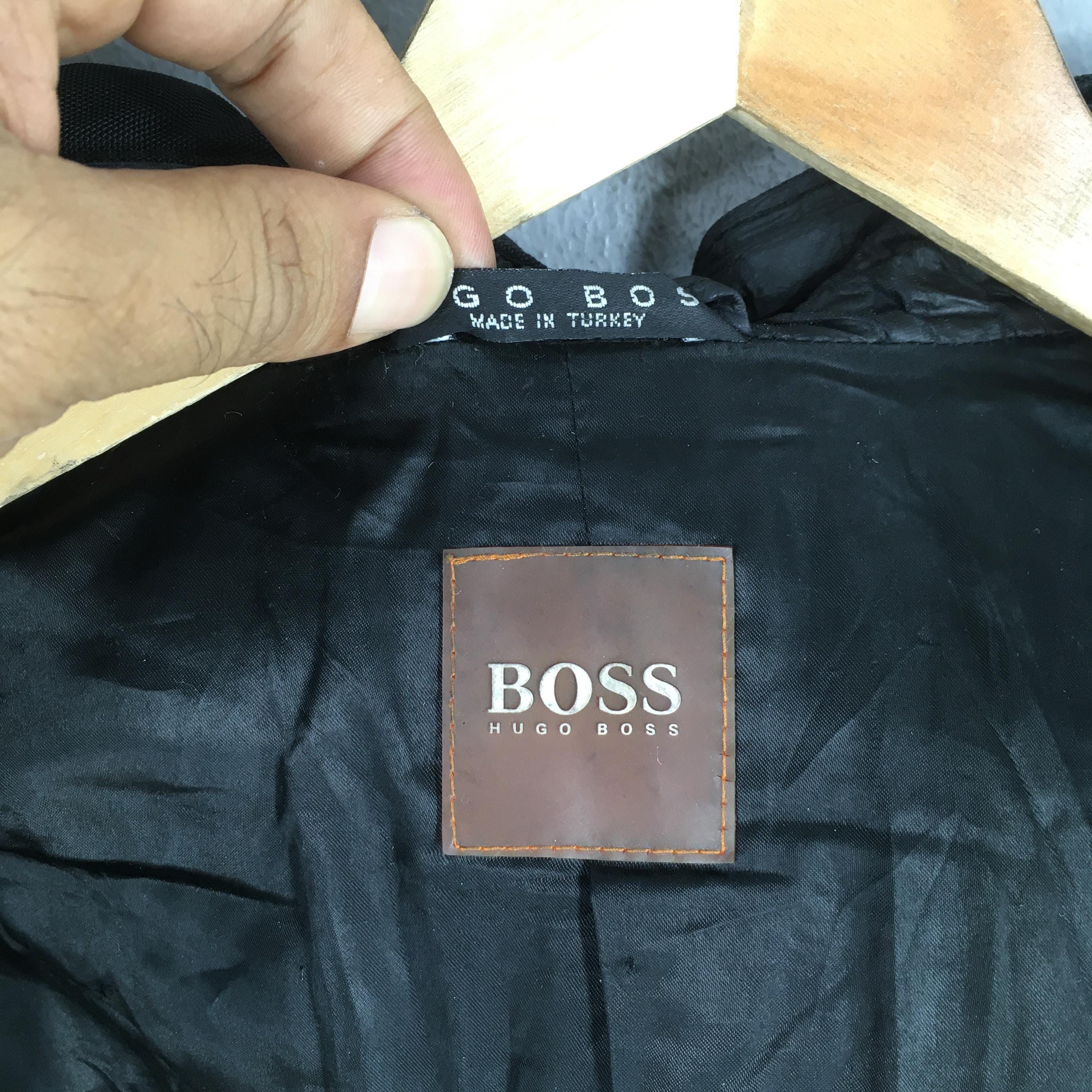 Hugo Boss Vintage 90s Hugo Boss Black Leather Jorik Jacket Large Size US L / EU 52-54 / 3 - 6 Thumbnail