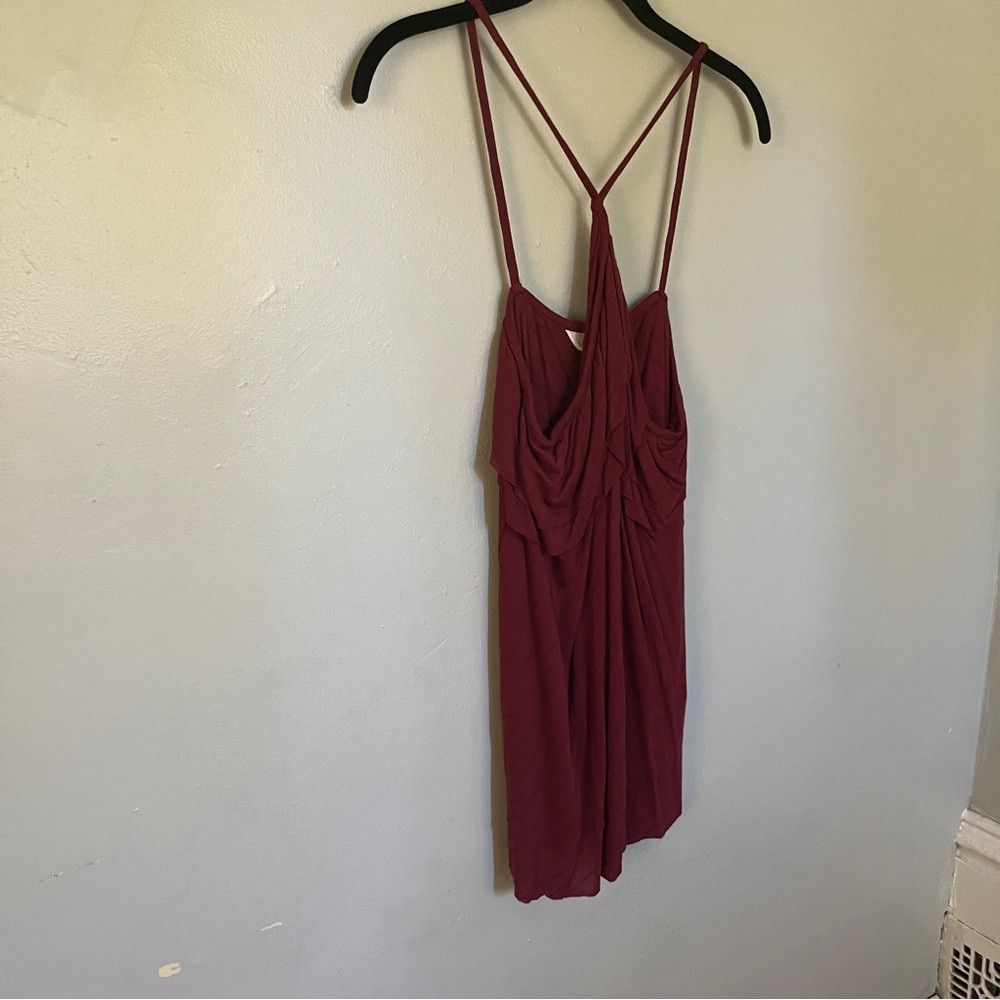 Designer Nordstrom Sun & Shadow Tank Top Red Cordovan Small NEW Size S / US 4 / IT 40 - 2 Thumbnail