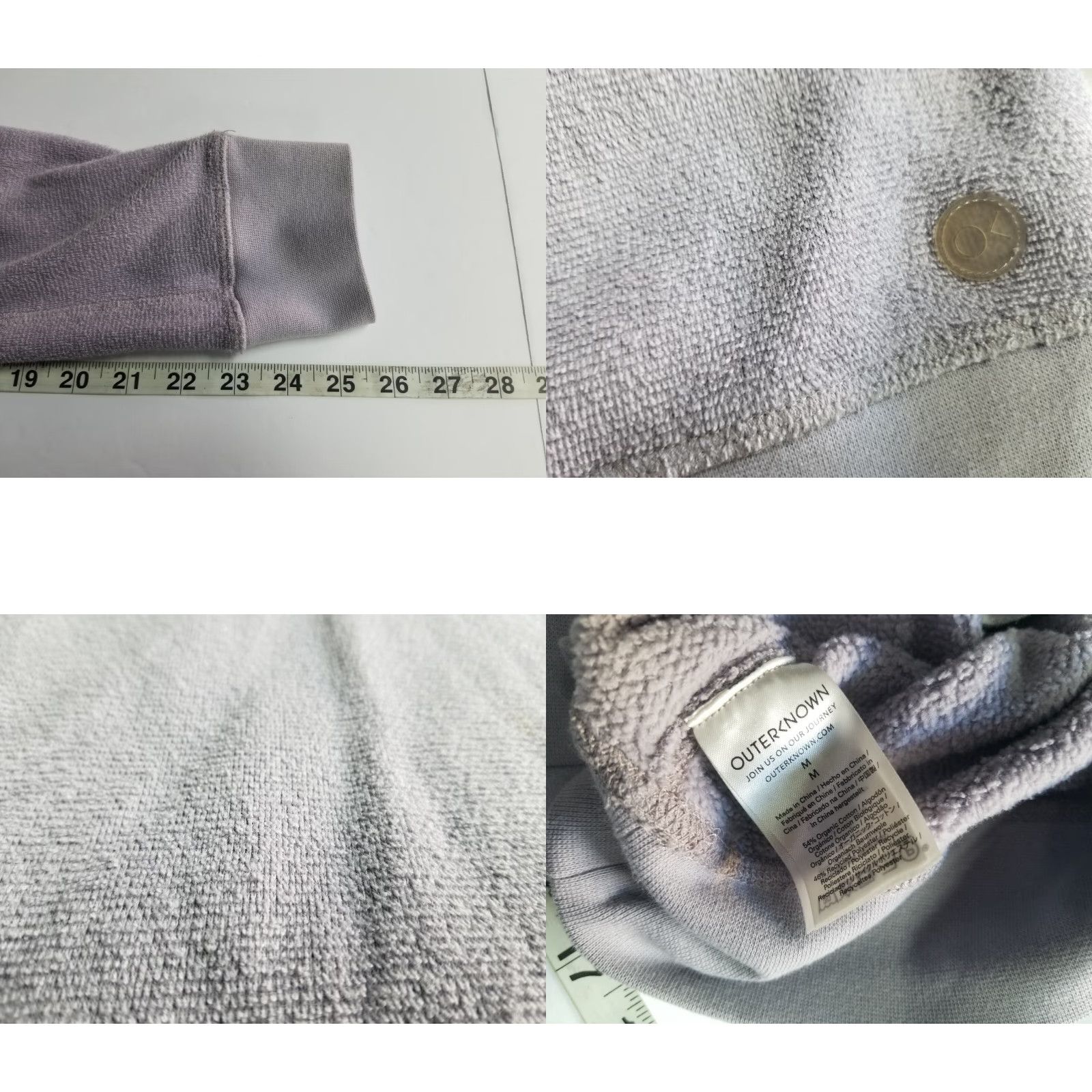 Outerknown Outerknown Sweatshirt Crew Neck Long Sleeve Pullover Medium Purple Men Logo Casual Size US M / EU 48-50 / 2 - 8 Thumbnail
