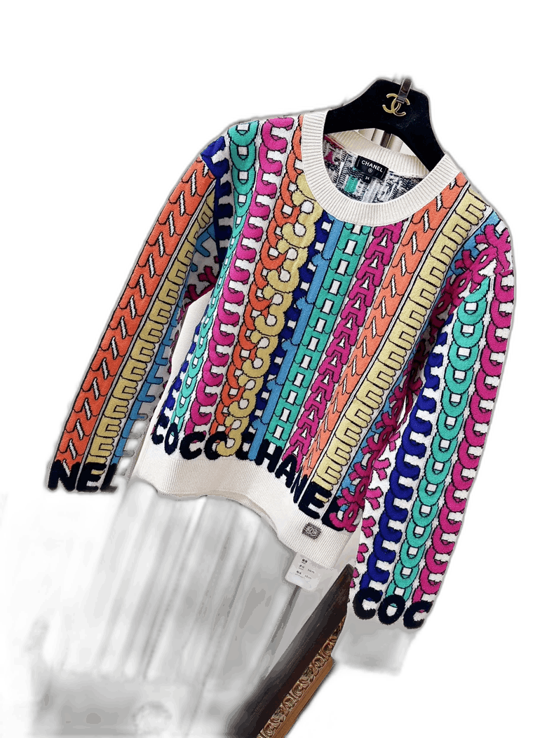 Chanel Chanel Rainbow Graphic Knit Crewneck Sweater Size XS / US 0-2 / IT 36-38 - 1 Thumbnail