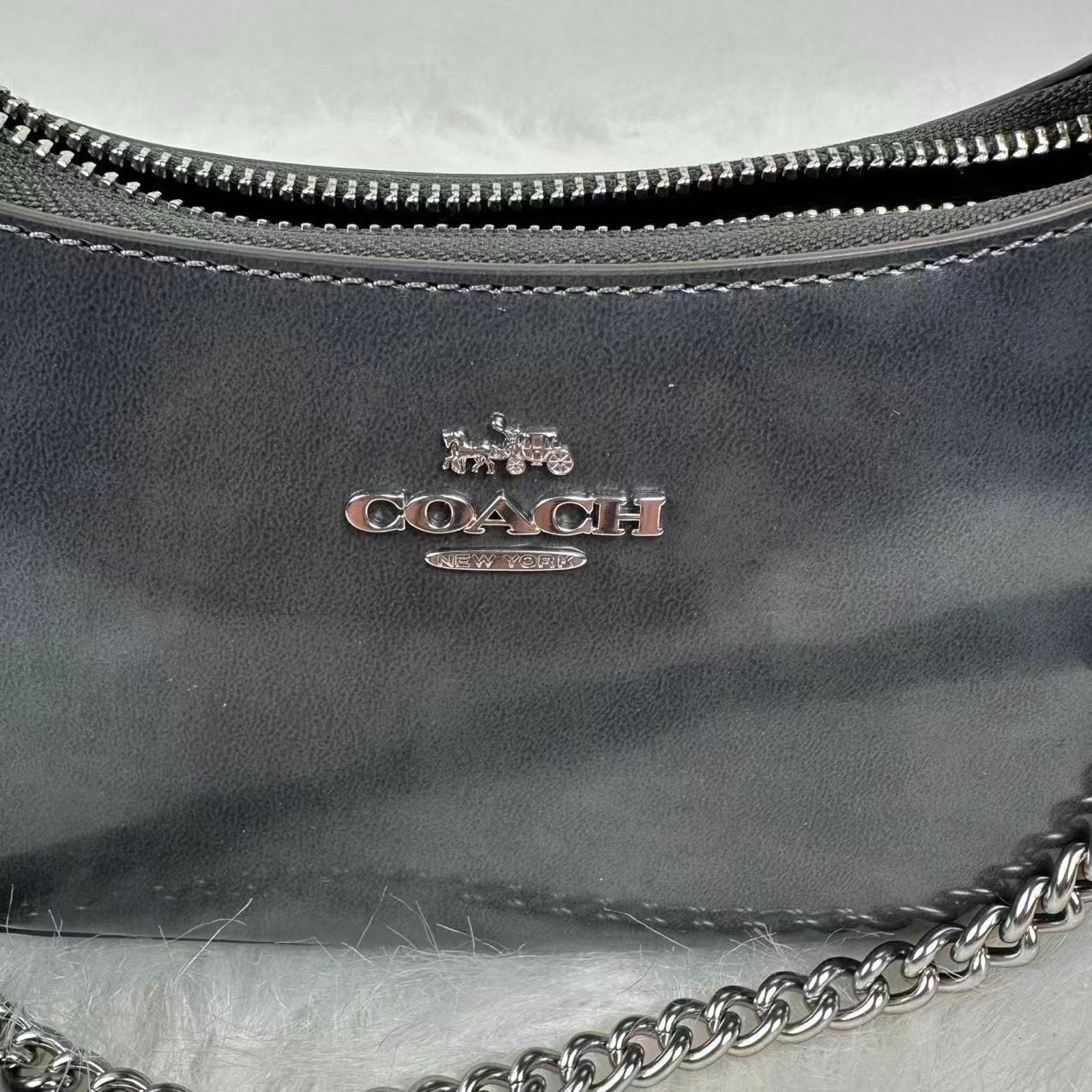 Coach Coach Teri Mini Crossbody Shoulder Silver Metallic Gunmetal Size ONE SIZE - 7 Thumbnail