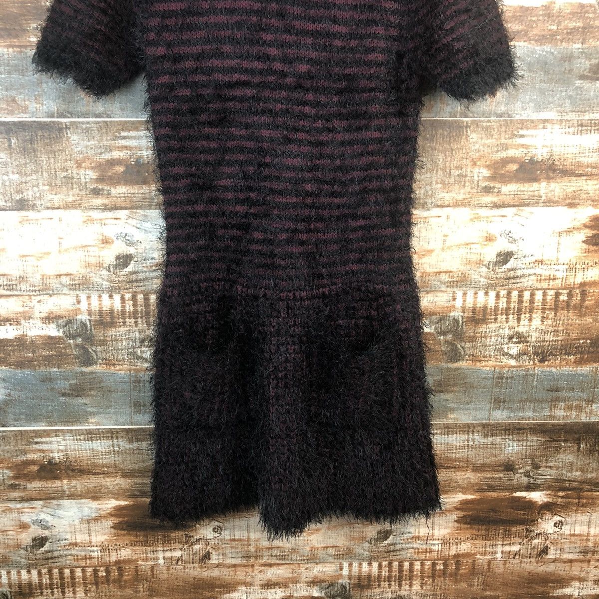 Homespun Knitwear × Japanese Brand DL Cherry Couture Maroon mohair Knitwear #C042 Size S / US 4 / IT 40 - 3 Thumbnail