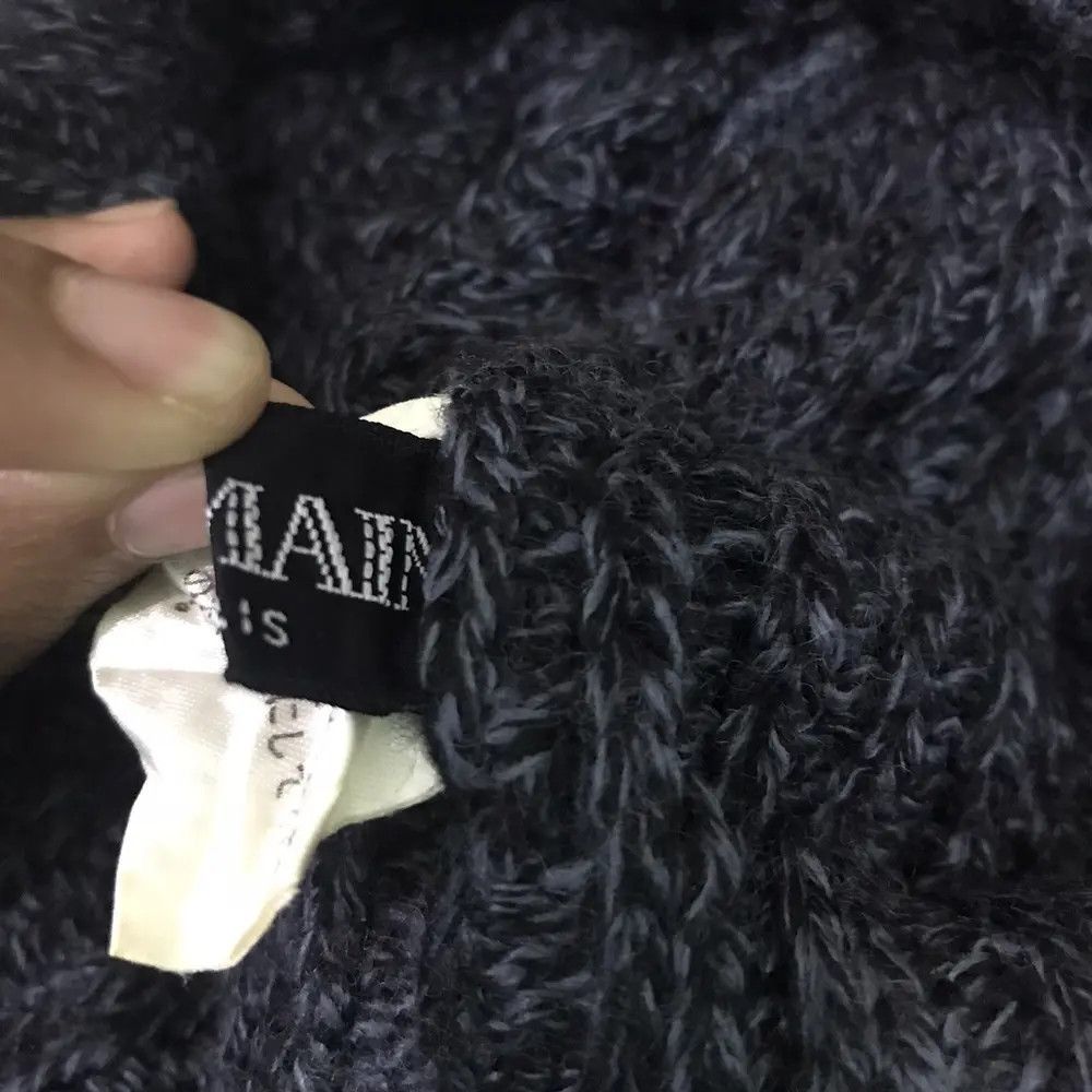Balmain Balmain Plain Knit Beanie Hat Size ONE SIZE - 7 Thumbnail