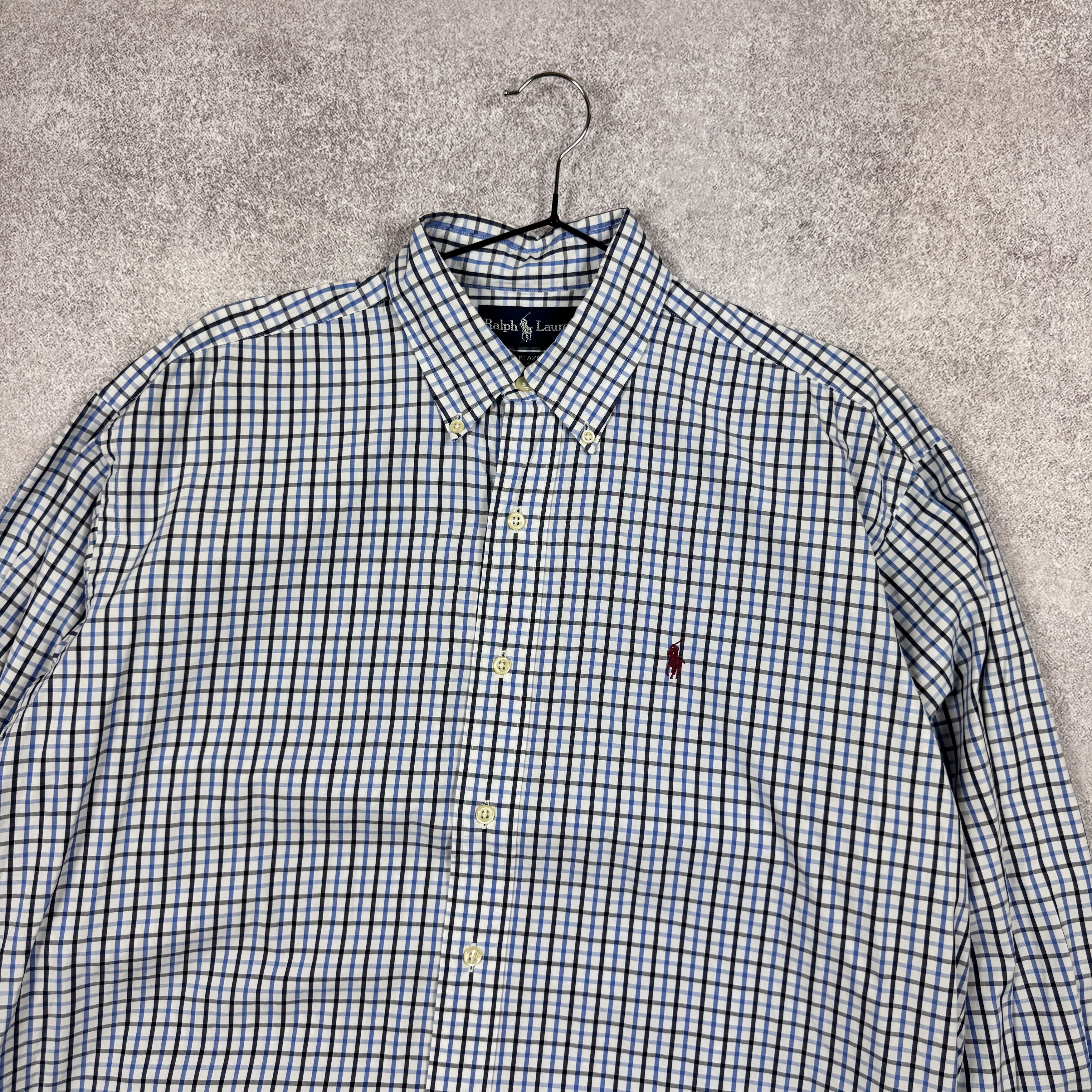 Polo Ralph Lauren Men`s Polo Ralph Lauren Blake Cotton Blue Shirt Size XL Size US XL / EU 56 / 4 - 2 Thumbnail