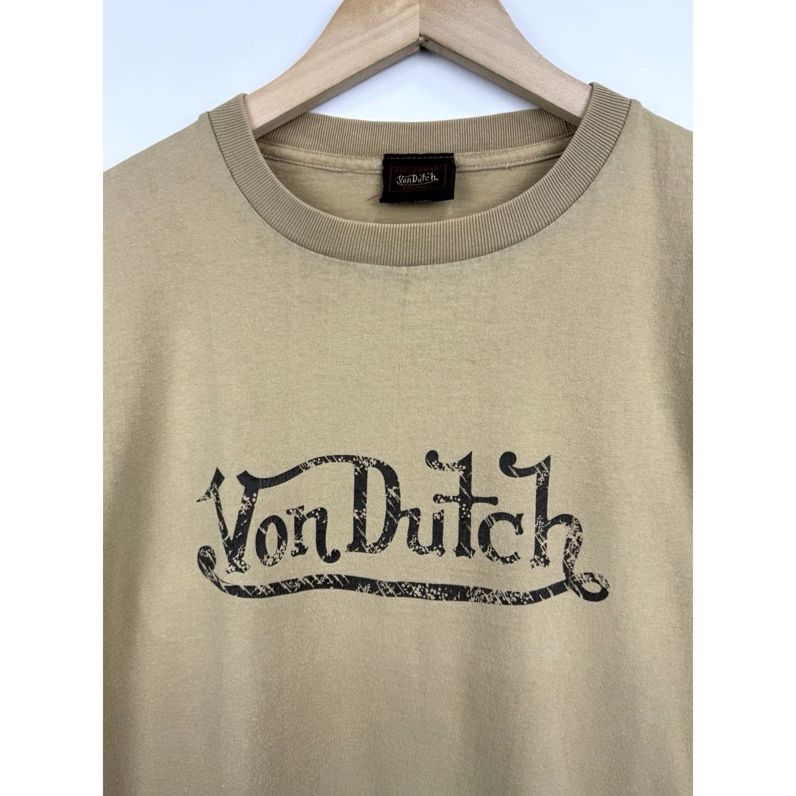 Von Dutch VINTAGE Von Dutch T-Shirt 90s Kenneth Howard Rare Retro Beige XL Mens Size US XL / EU 56 / 4 - 5 Thumbnail