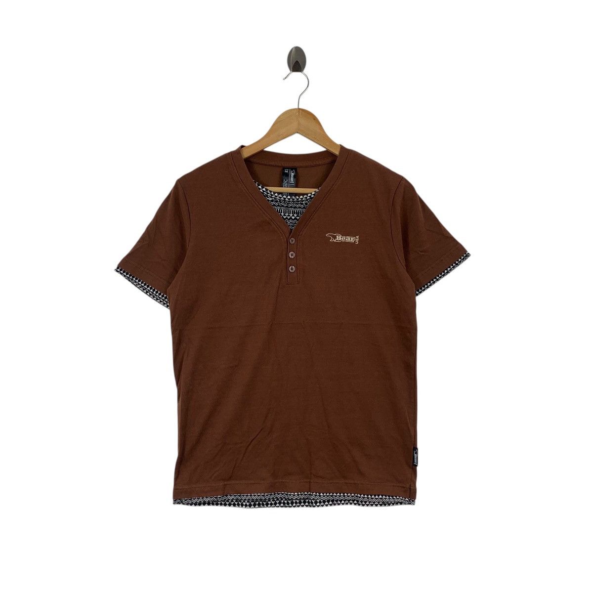Other BEAR USA AZTEC Navajo Native Henley Embroidered Logo Tee Size US M / EU 48-50 / 2 - 1 Thumbnail