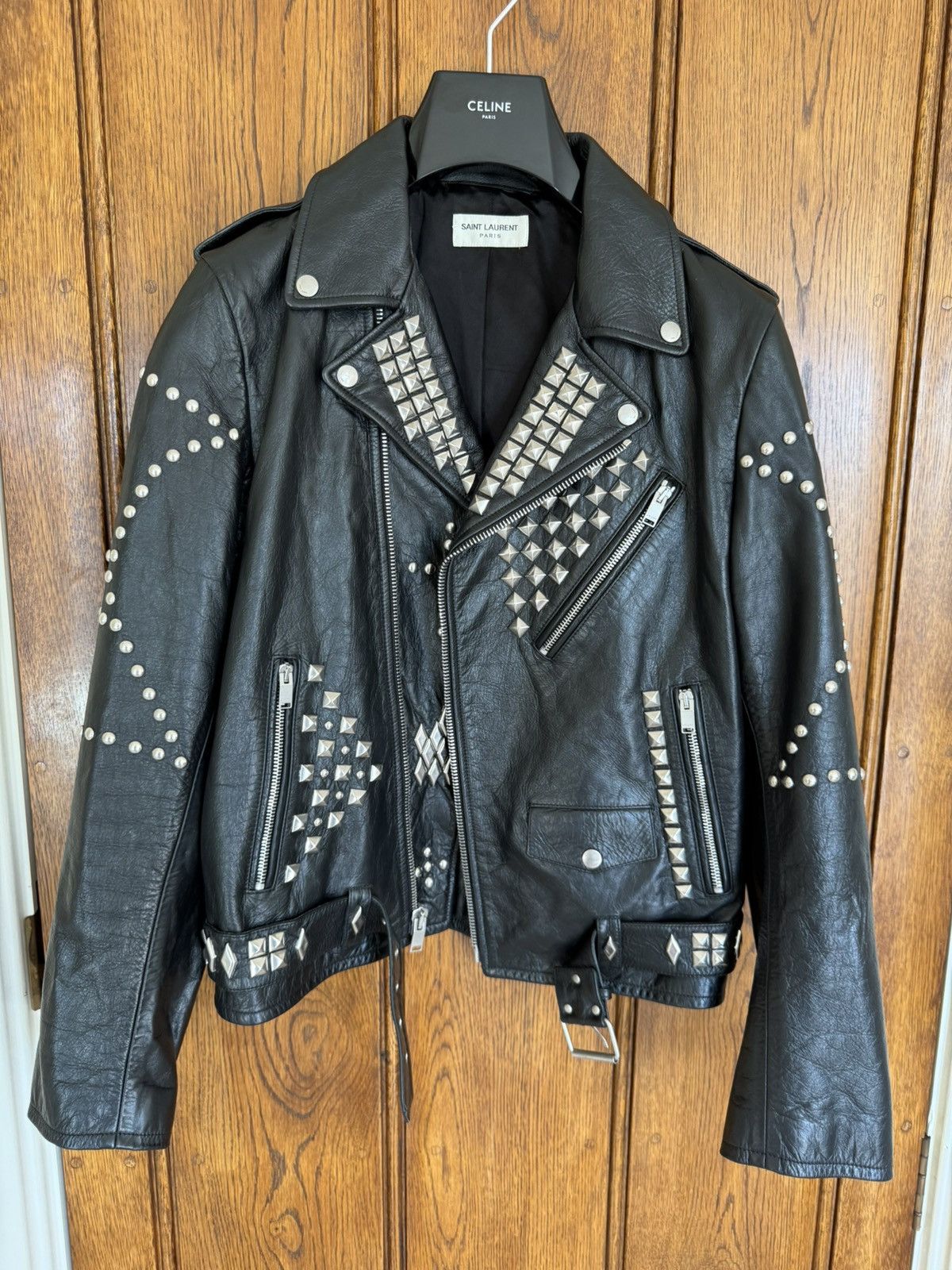 Saint Laurent Paris FW16 Saint Laurent studded leather biker jacket Hedi Grail Size US M / EU 48-50 / 2 - 9 Thumbnail