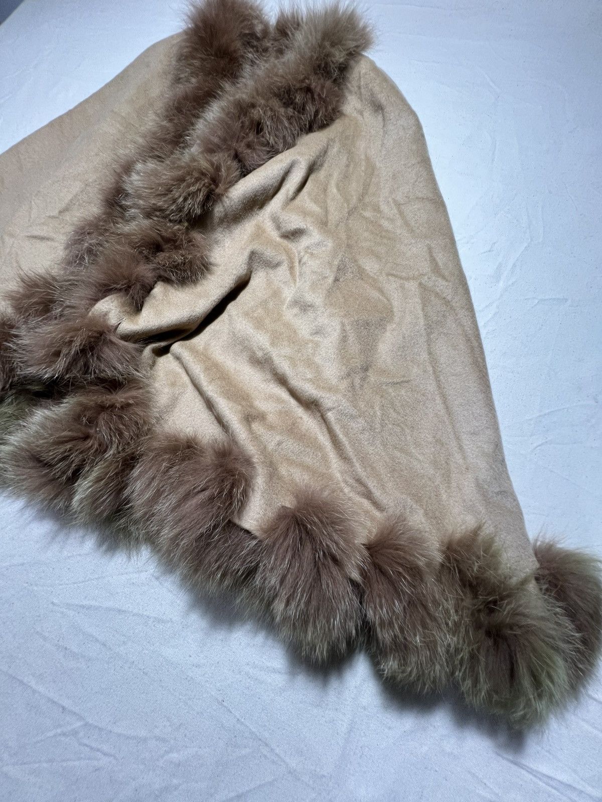 Balmain BALMAIN camel-colored poncho Size ONE SIZE - 3 Thumbnail