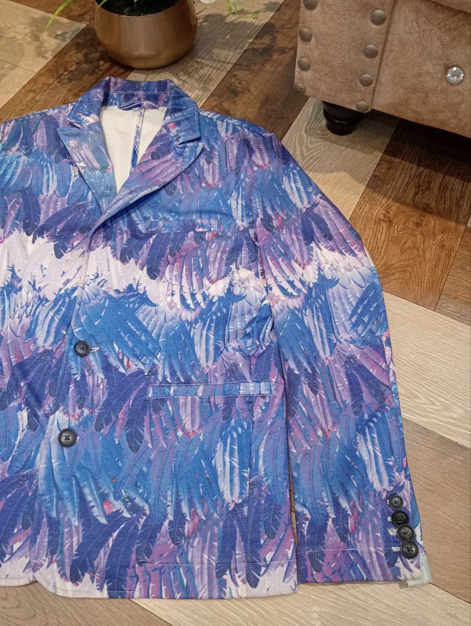 Japanese Brand JAPANESE DOWBL FEATHER OVERPRINT BLAZERS Size 46R - 4 Thumbnail