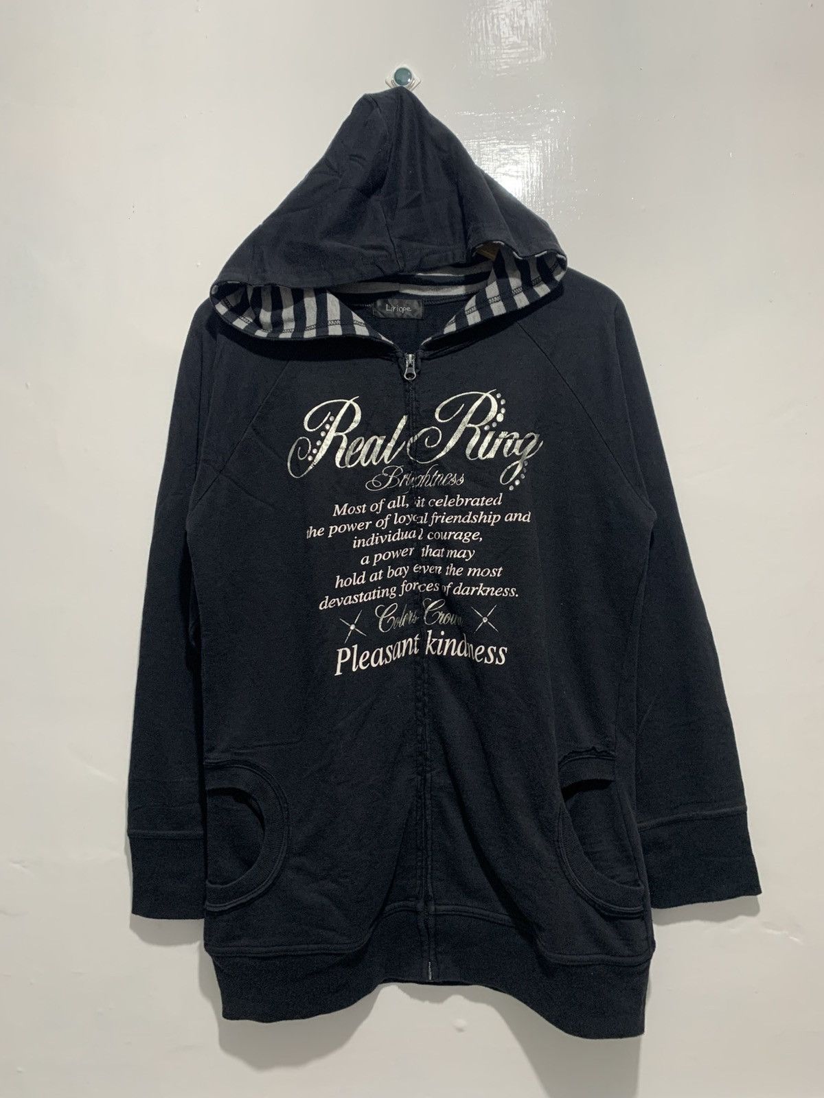 Japanese Brand Liriope Poem Gothic Distressed Zip Jacket Hoodie Size US L / EU 52-54 / 3 - 7 Thumbnail