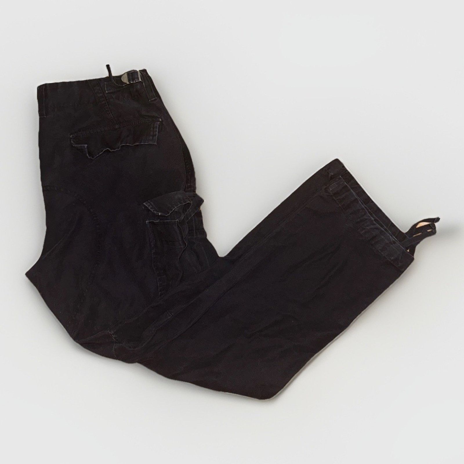 Pacsun PacSun Buckle Back Cargo Pants Black Y2K Skater Workwear Size US 34 / EU 50 - 1 Thumbnail