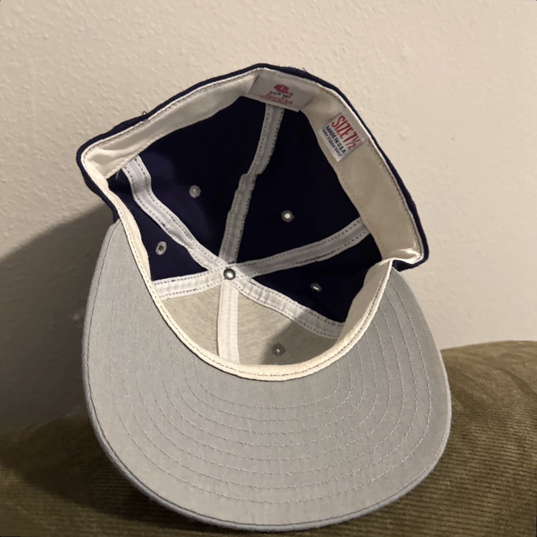 New Era Vtg 90s Fletcher High School Senators New Era Pro Model Size 7 1/2 Baseball Hat Purple Mens Cap Size ONE SIZE - 7 Thumbnail