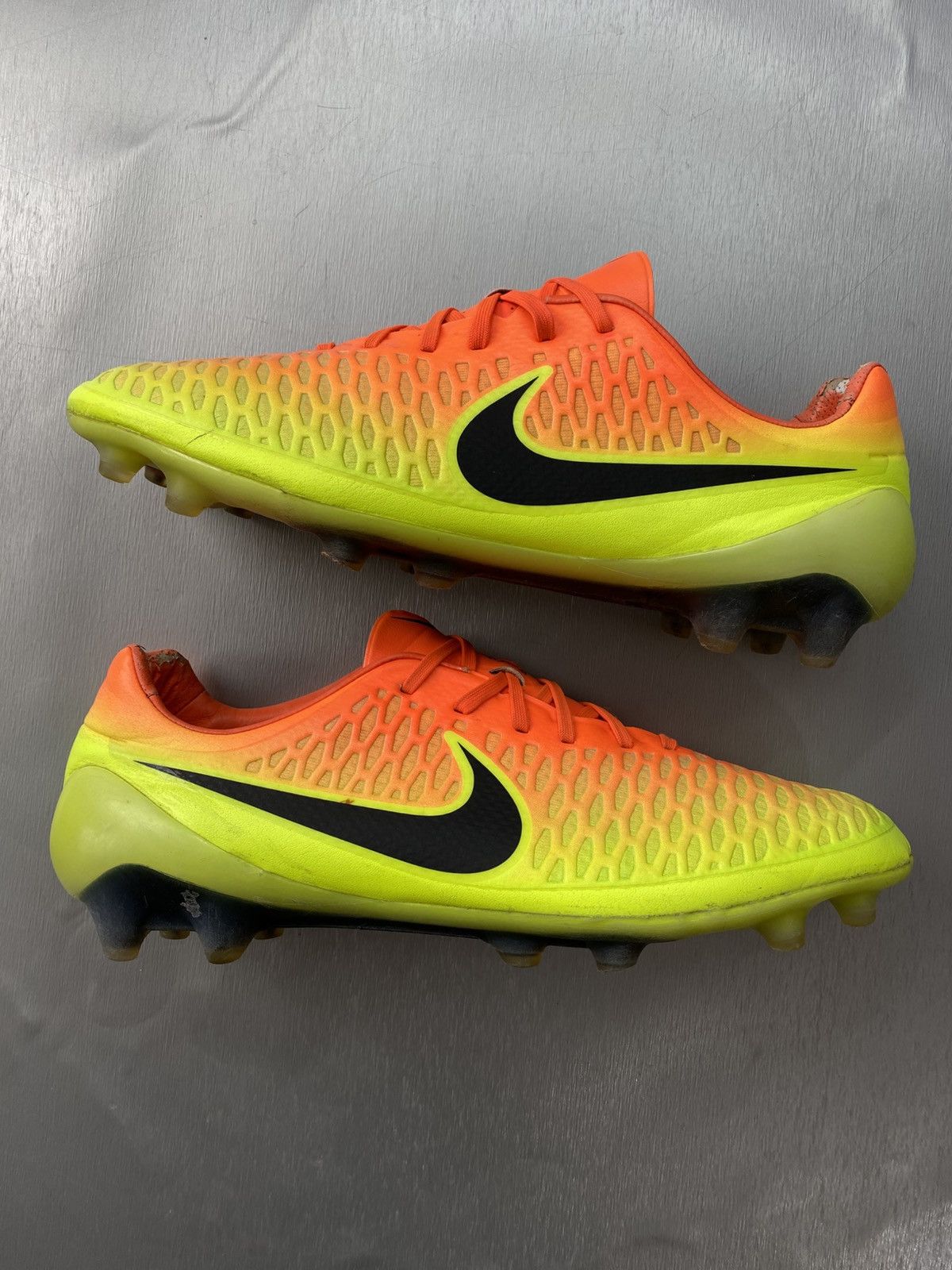 Nike Nike Magista Opus FG Elite Crimson Citrus Soccer Cleats Size US 12 / EU 45 - 4 Thumbnail