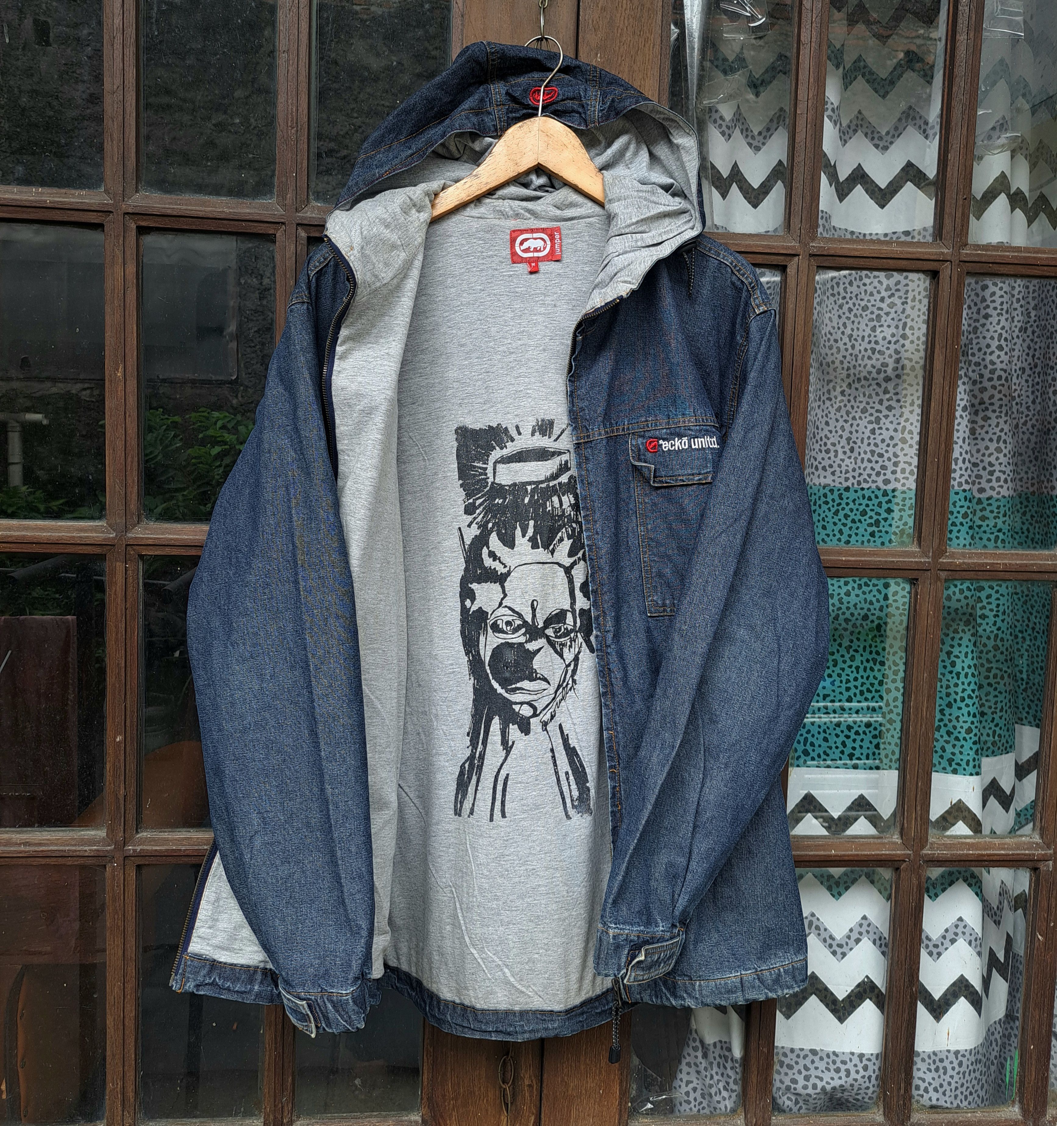 Ecko Unltd. Ecko Unltd Denim Jacket Hoodie Mens M Big & Tall Size US M / EU 48-50 / 2 - 1 Thumbnail