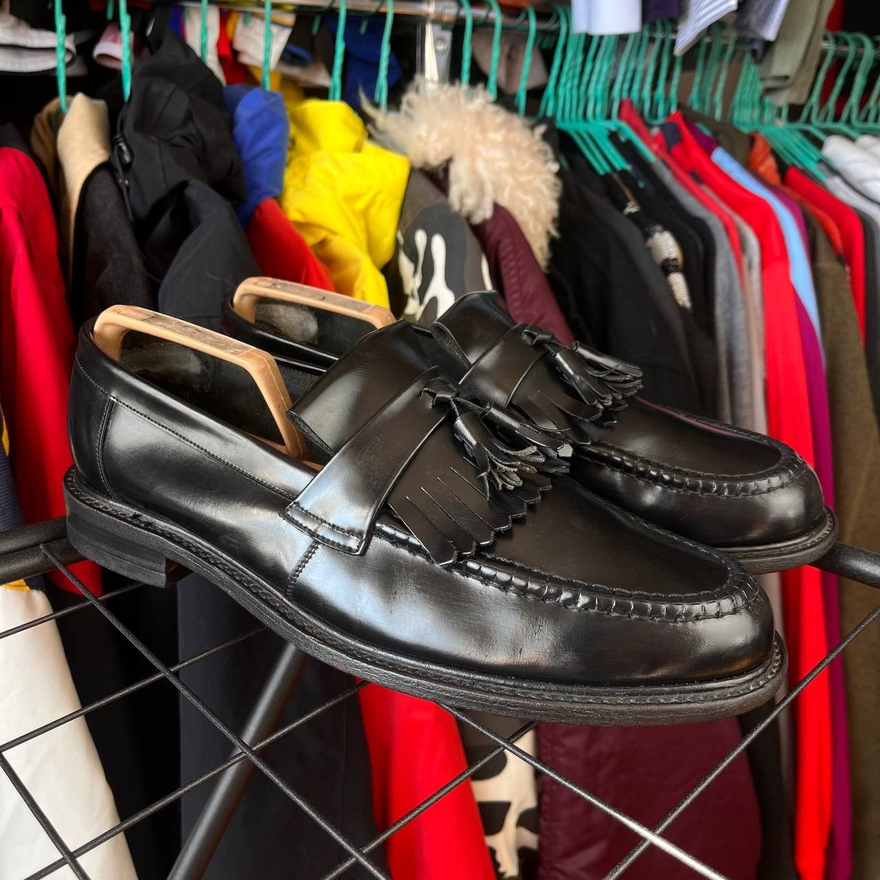 Loake Vintage Loake Tasseled Black Leather Loafers Size US 11.5 / EU 44-45 - 1 Thumbnail