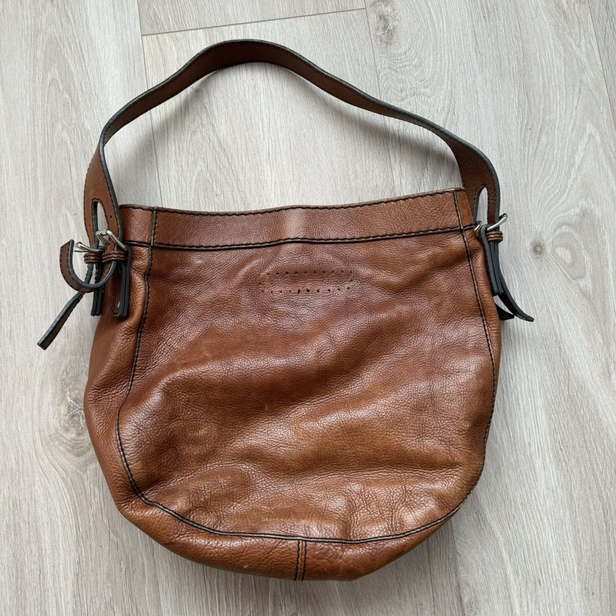 Chloe × Vintage Authentic Vintage Chloé Leather Bag Handbag Brown Size ONE SIZE - 5 Thumbnail