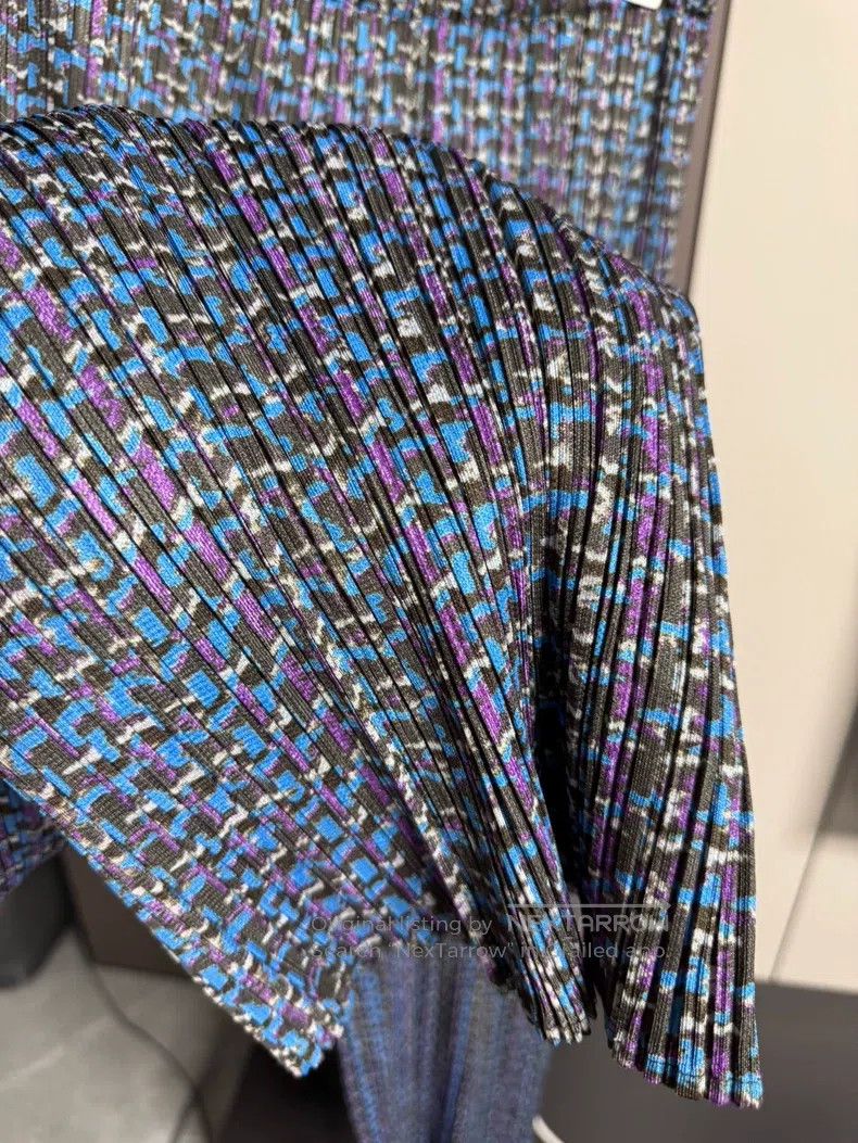 Issey Miyake Issey Miyake Mosaic Pattern Straight-Leg Pants Size 25" / US 0 / IT 36 - 2 Thumbnail