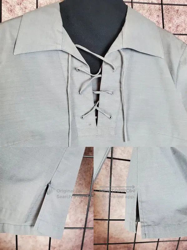 Burberry Burberry Gray Cotton Blend Long Sleeve Shirt. Size M / US 6-8 / IT 42-44 - 4 Thumbnail