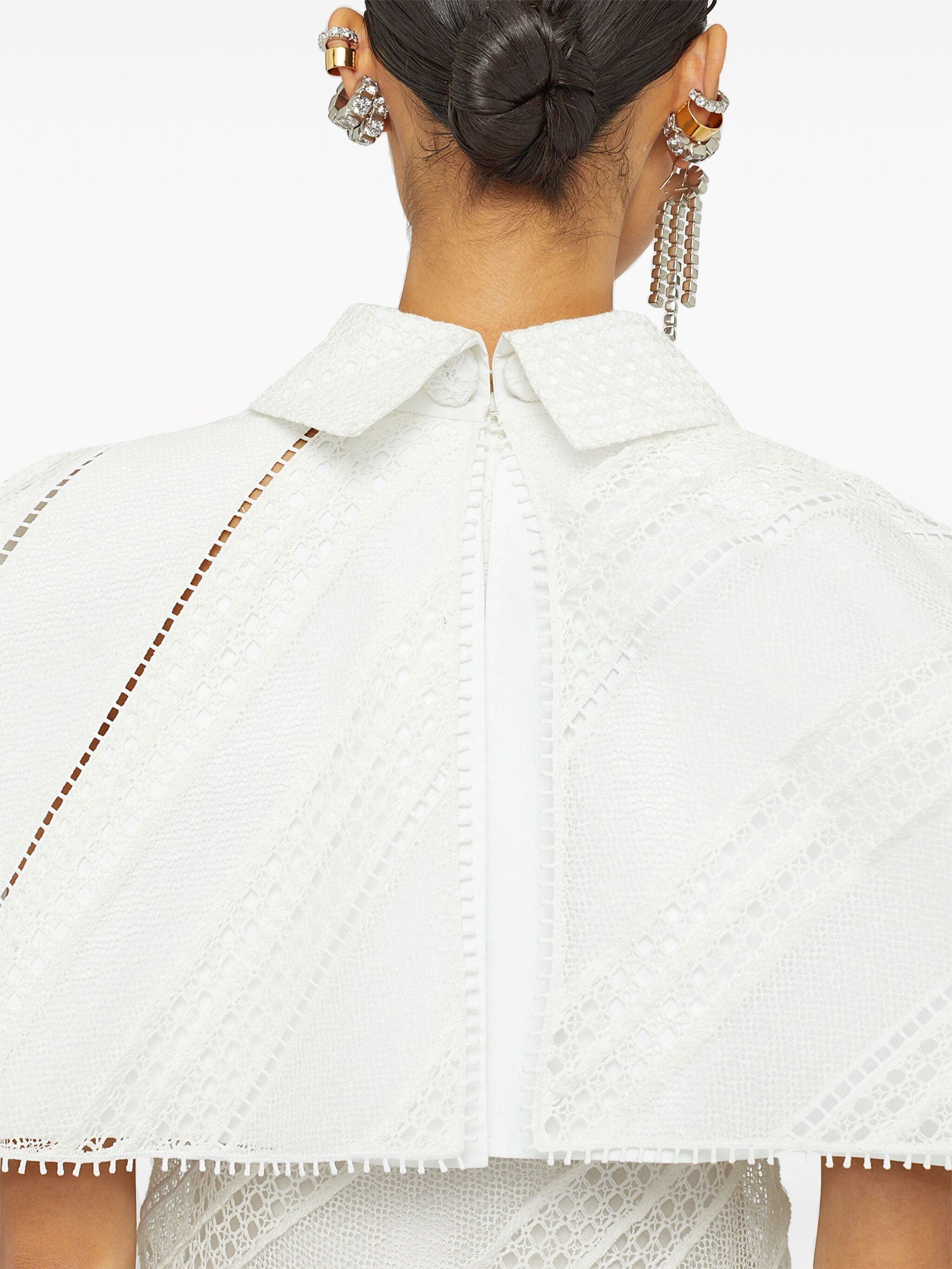 Jil Sander o1w1db10825 Cape in White Size L / US 10 / IT 46 - 5 Thumbnail