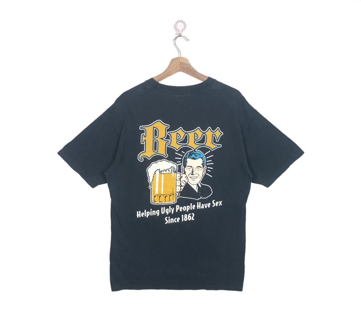 Budweiser Vintage 90a Beer Sex Quote Printed Tshirt Size US L / EU 52-54 / 3 - 1 Thumbnail