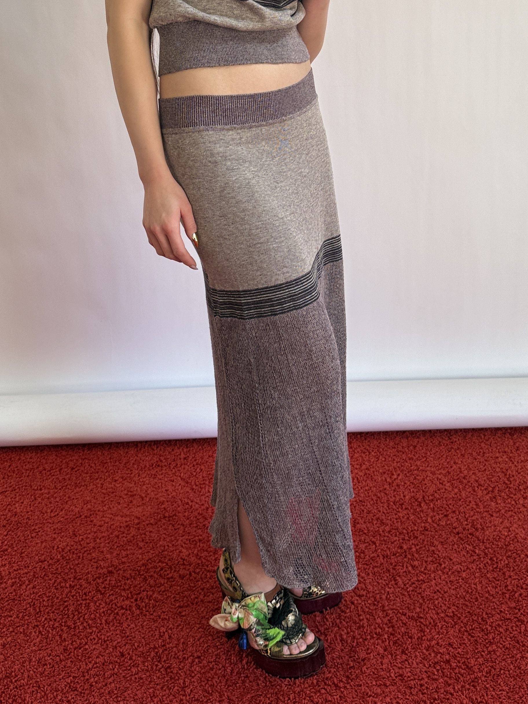 Vivienne Westwood 730$ New Expandable Gold Label 2014 Silk Yarn Skirt Size 28" / US 6 / IT 42 - 1 Thumbnail