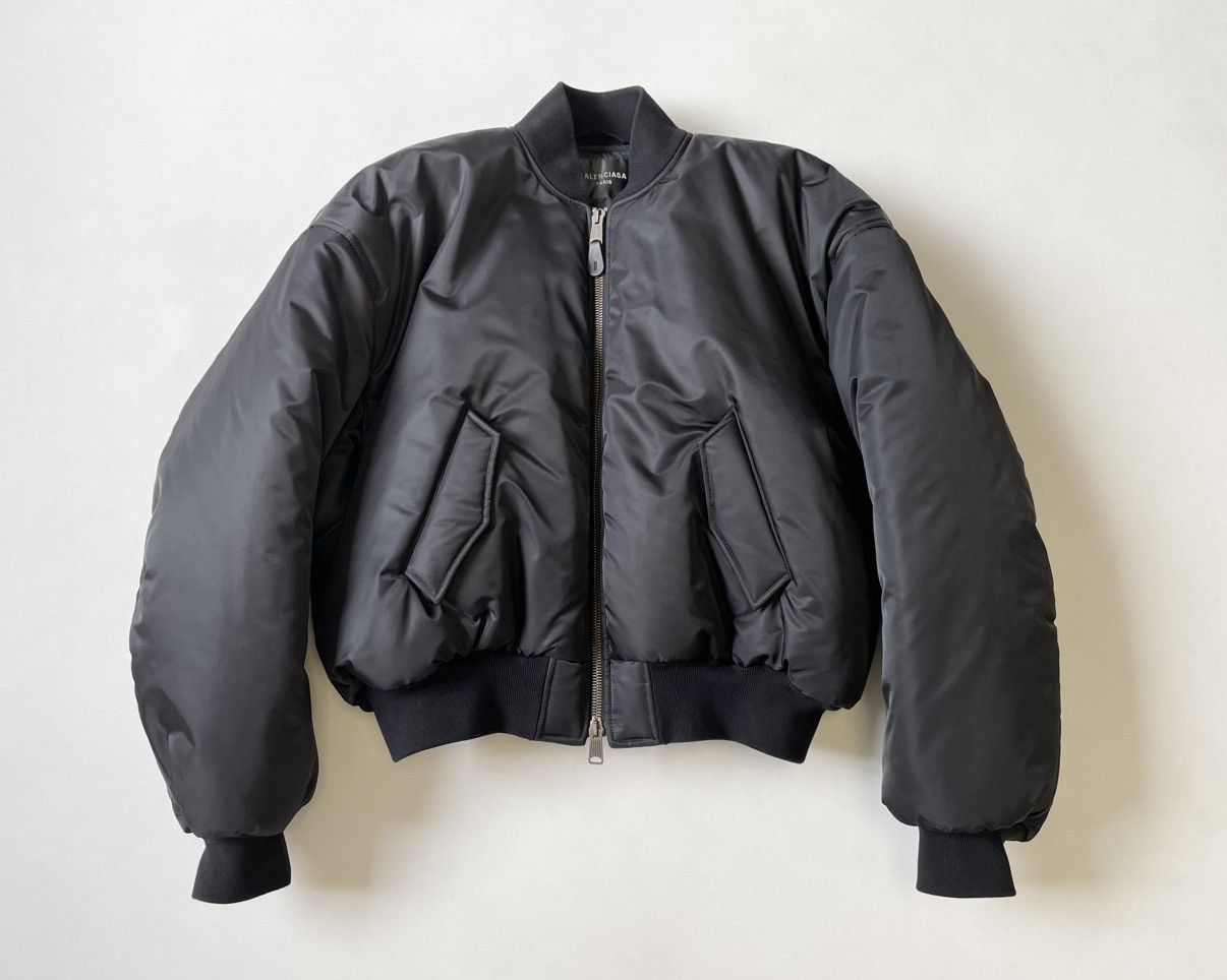 Balenciaga ‘Mud Show’ Black Nylon Padded Bomber Jacket Size US S / EU 44-46 / 1 - 23 Thumbnail