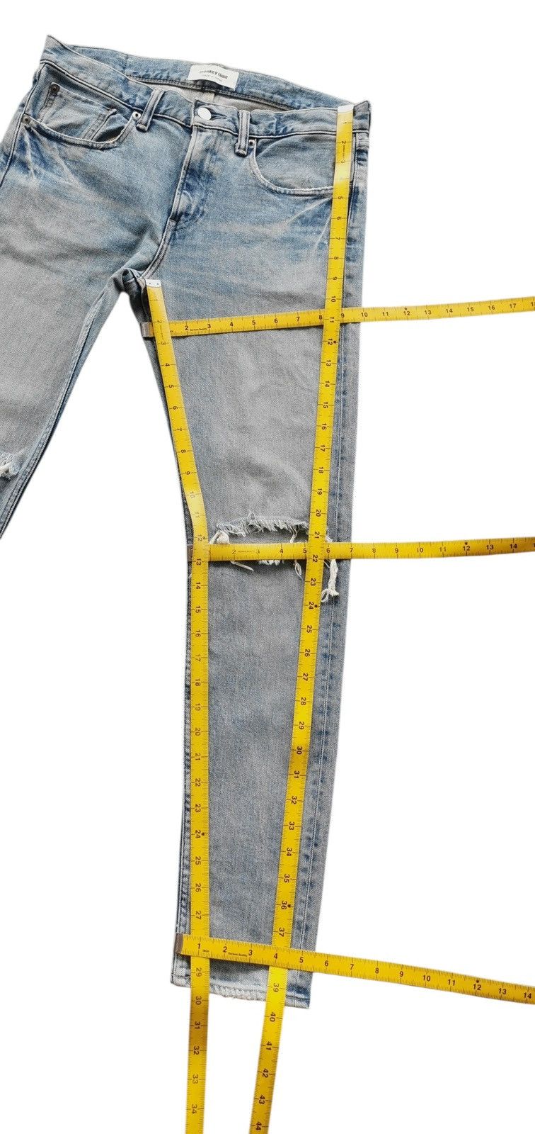 monkey time Monkey Time Chitch Punk Blue Shred Selvedge Jeans Size US 31 - 10 Thumbnail