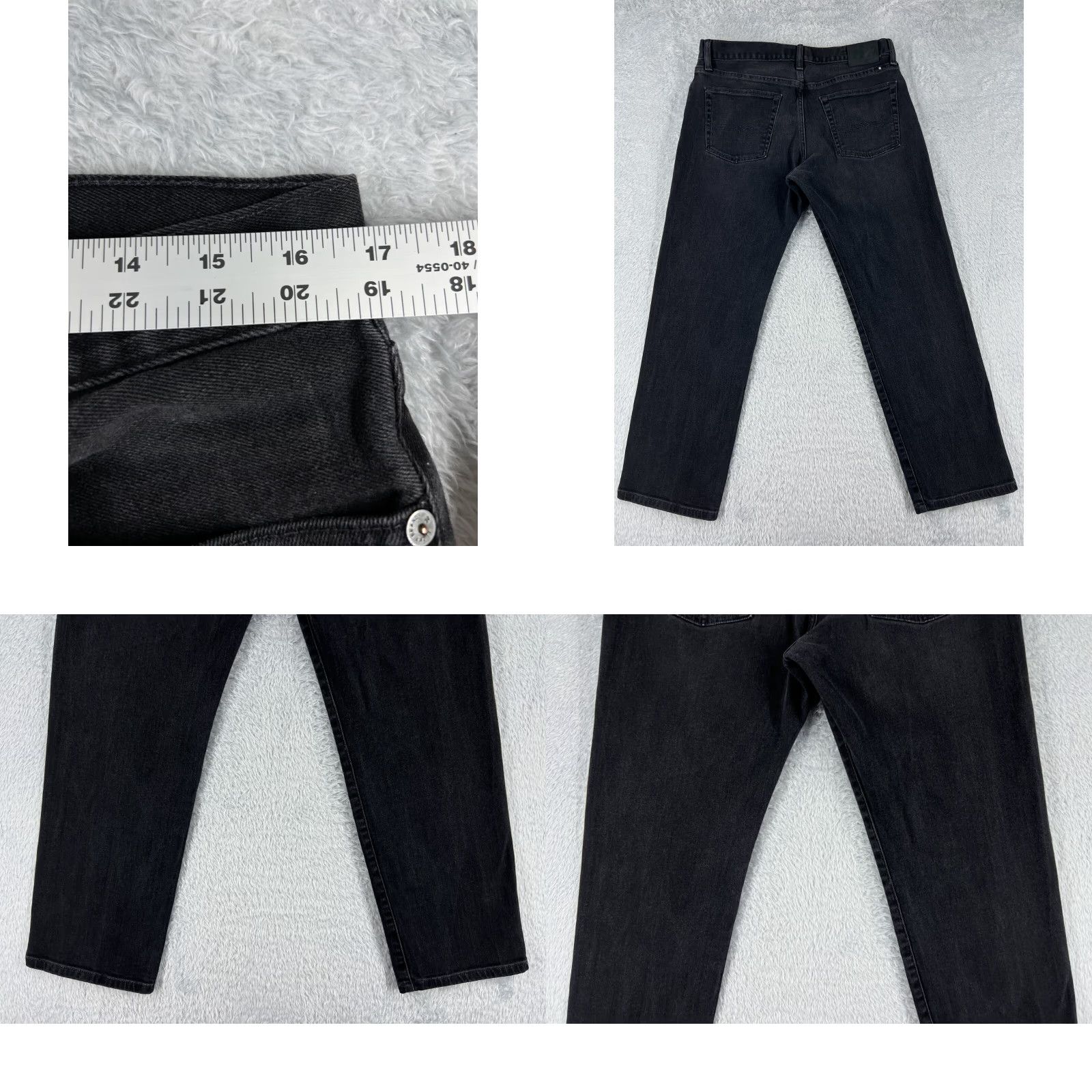 Lucky Brand Lucky Brand Jeans Men 34 Black Denim Straight Cotton Blend Stretch 34x27 Casual Regular 5-Pocket Design Mens Jeans Size US 34 / EU 50 - 9 Thumbnail