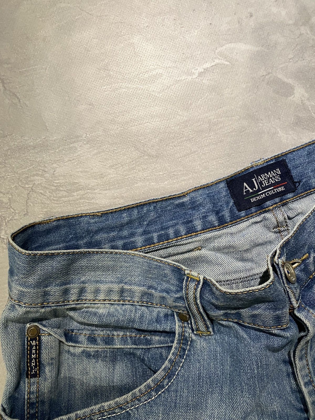 Armani RARE Distressed Armani Jean /Washed Vintage Size US 38 / EU 54 - 6 Thumbnail