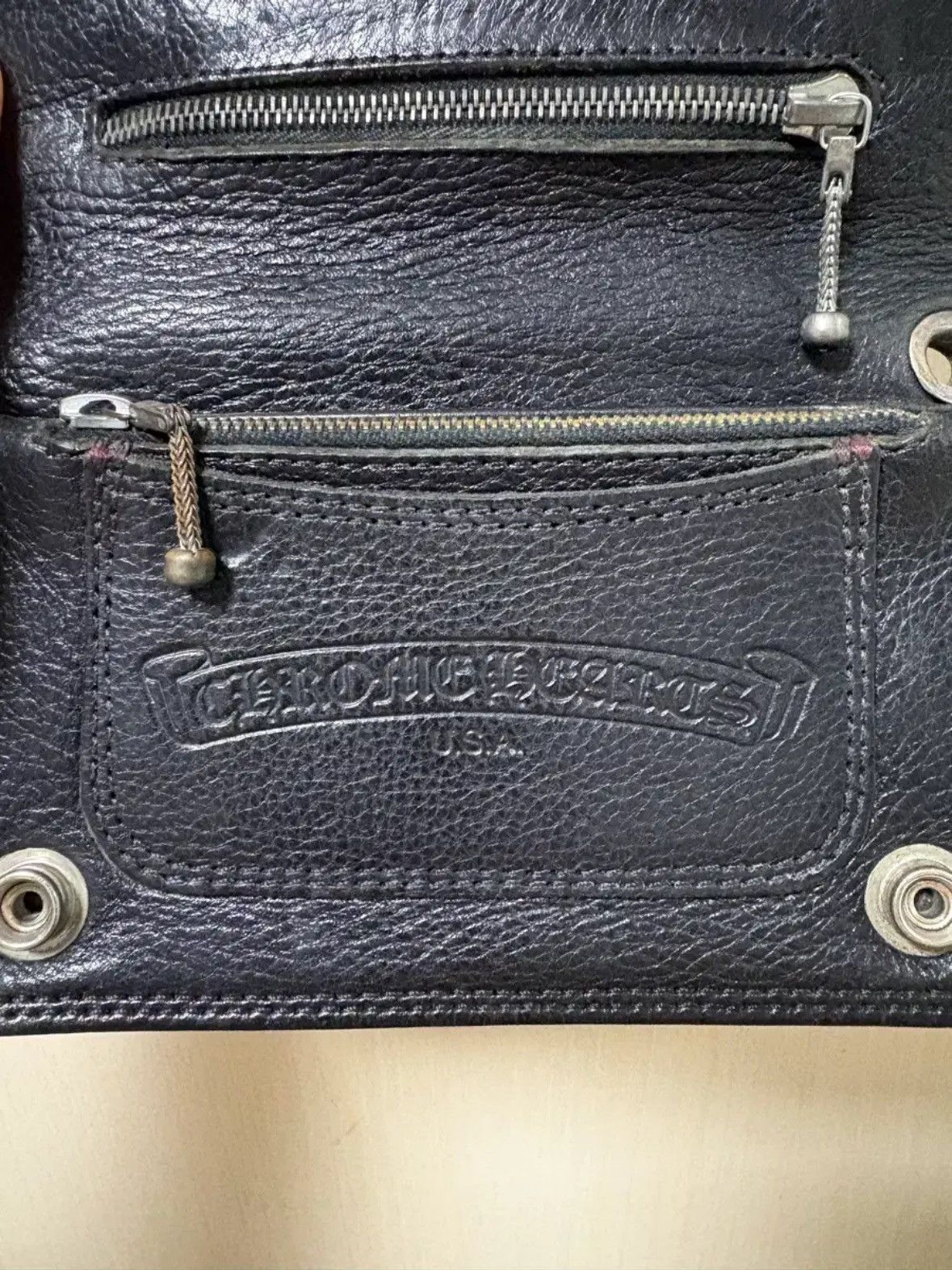 Chrome Hearts *rare*Blue Cross Leather Patch Wallet Size ONE SIZE - 5 Thumbnail