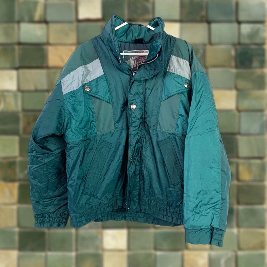 Vintage VINTAGE Extreme Limit Green Ski Winter Jacket Coat L Adult Large Nylon Puffer 80s 90s Mens Womens Boys Girls Size US L / EU 52-54 / 3 - 1 Thumbnail
