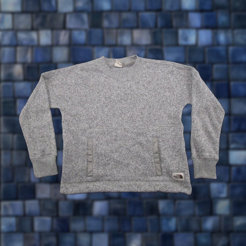 The North Face The North Face Womens Sweatshirt Pullover M Gray Pockets Skiing Portable Logo Winter Size M / US 6-8 / IT 42-44 - 1 Thumbnail