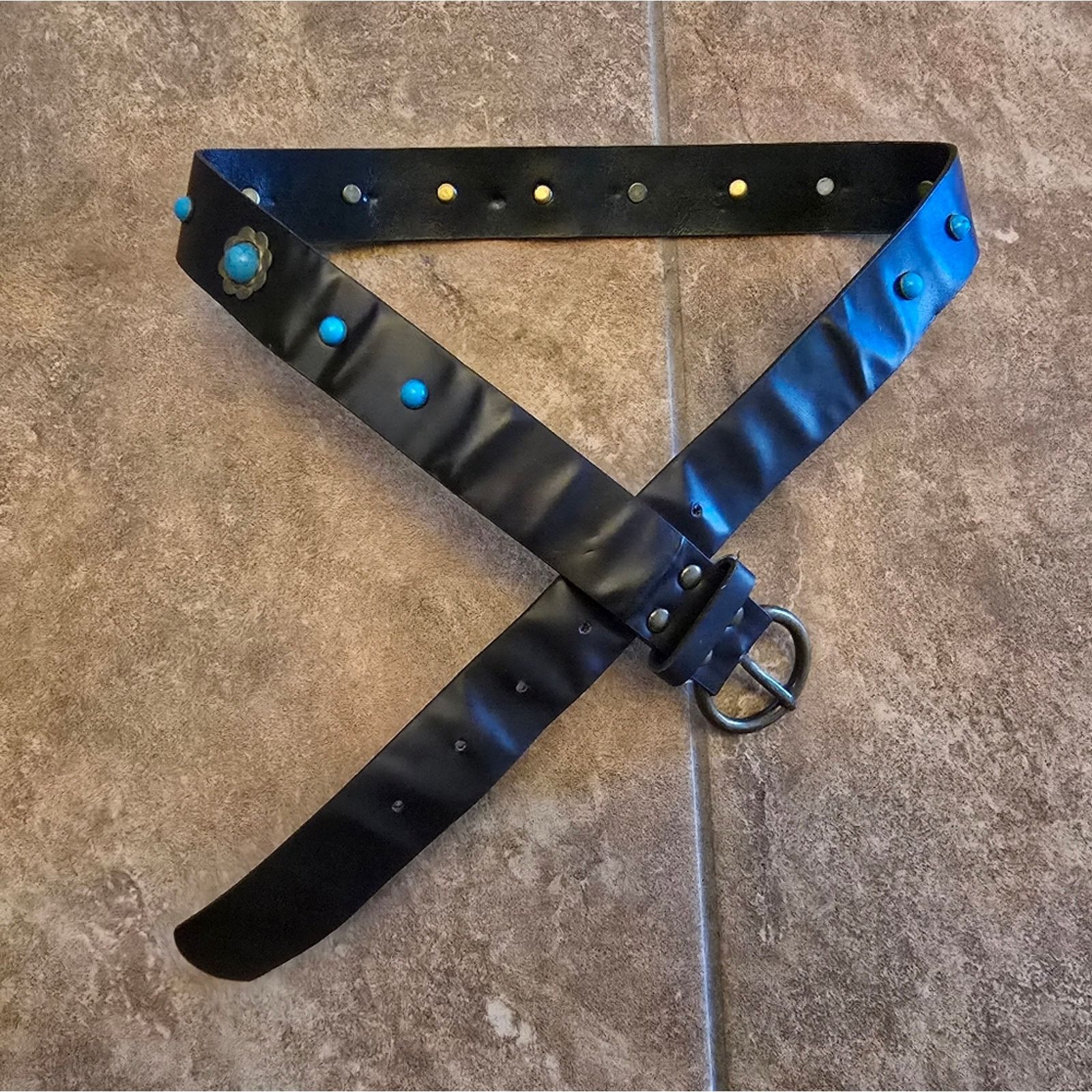 Other Dark Brown Turquoise Detailed 36 Belt Size ONE SIZE - 1 Thumbnail