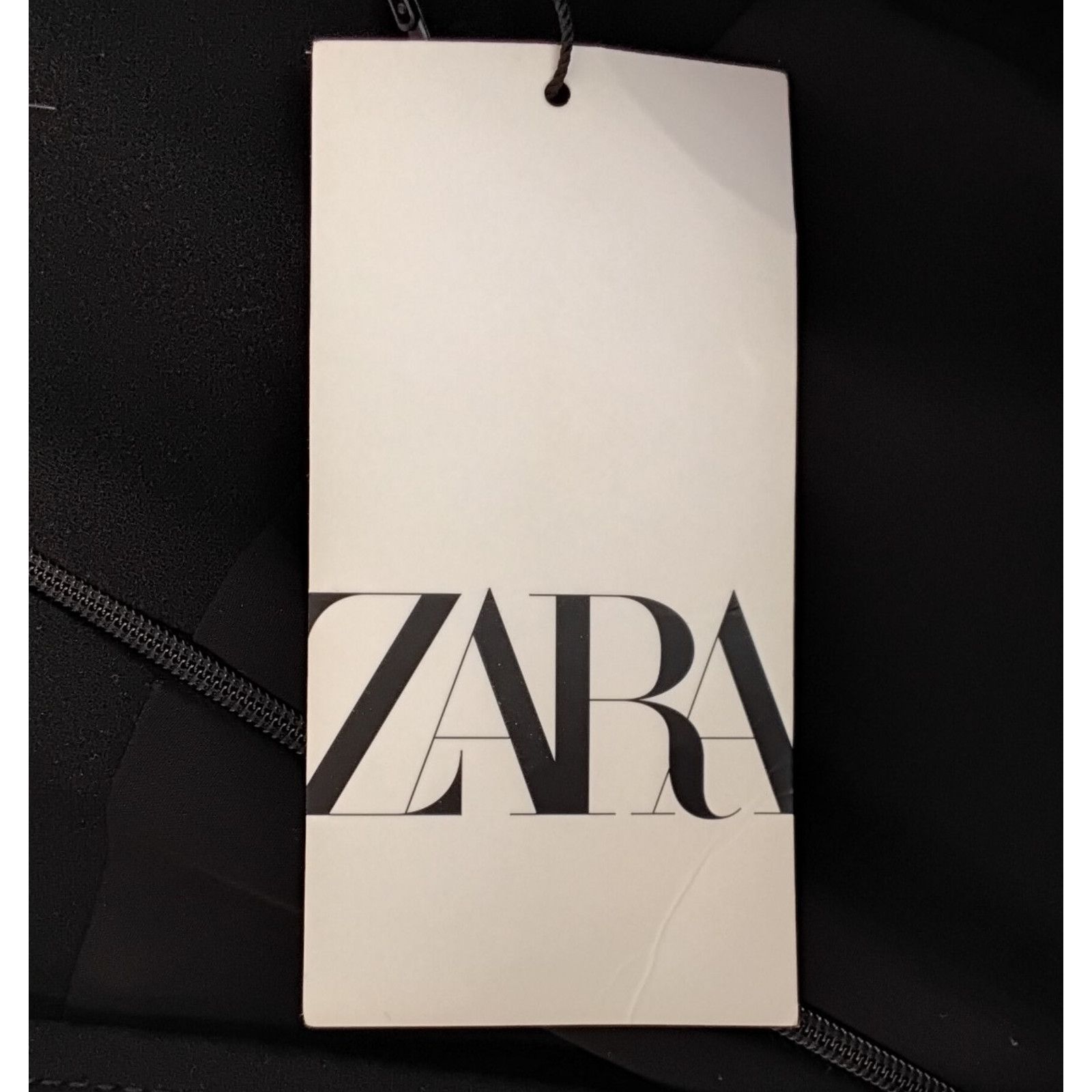 Zara Zara Bodycon Mini Dress Women's M Black Shoulder Pad NWT Size M / US 6-8 / IT 42-44 - 9 Thumbnail