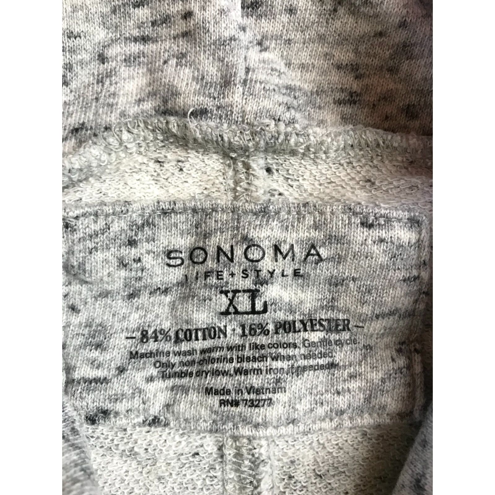 Vintage Sonoma Sweater Women's Size XL Gray Black Cowl Neck Pullover Size XL / US 12-14 / IT 48-50 - 5 Thumbnail
